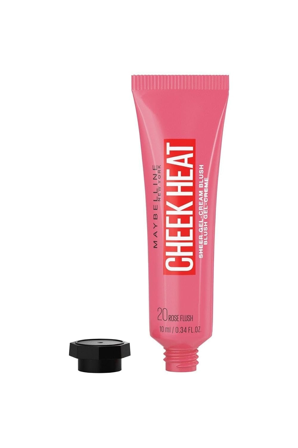 image:imageMAYBELLINE Cheek Heat Blush Rouge GelFormel wasserbasierte Farbpigmente glossyglnzendes Finish 20 Rose Flash 10 ml 1er Pack20 Rose Flash