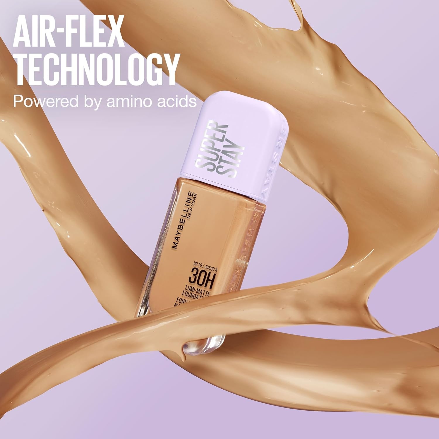 image:imageMaybelline New York Flssiges Makeup mit langem Halt extrem widerstandsfhig leuchtendes mattes Finish angereichert mit Aminosuren fr alle Hauttypen Superstay 30H LumiMatte Farbton 332140