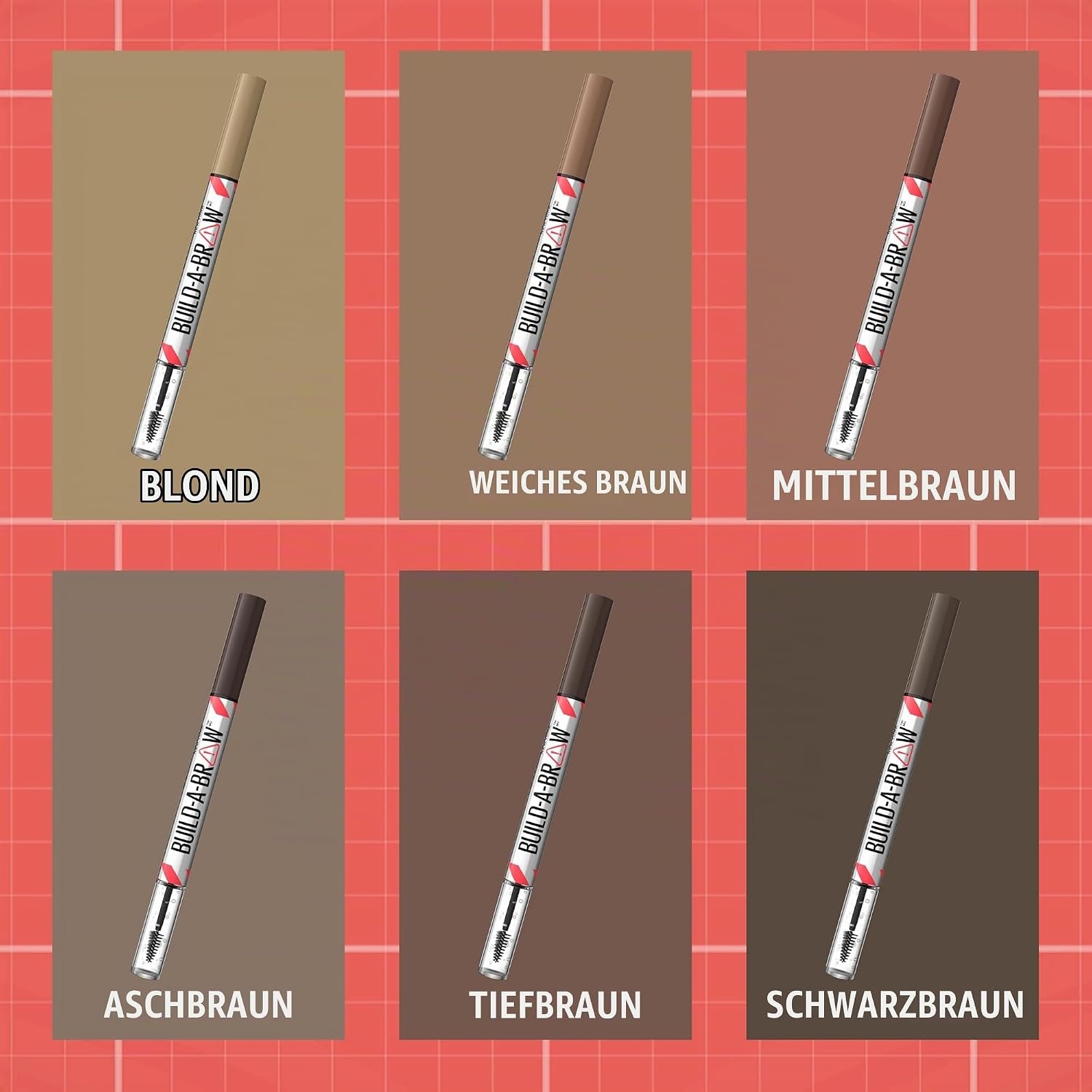 image:imageMaybelline New York 2in1 Augenbrauenstift mit Gel fr volle und definierte Augenbrauen Bis zu 24 Stunden Halt Kein Verwischen BuildABrow Vegane Formel Nr 262 Black BrownSoft Brown