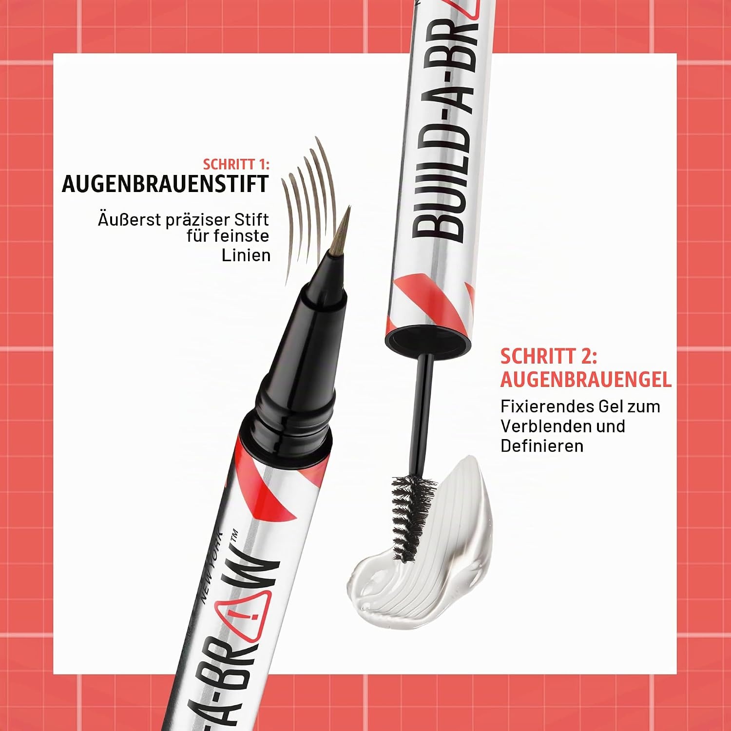image:imageMaybelline New York 2in1 Augenbrauenstift mit Gel fr volle und definierte Augenbrauen Bis zu 24 Stunden Halt Kein Verwischen BuildABrow Vegane Formel Nr 262 Black BrownSoft Brown