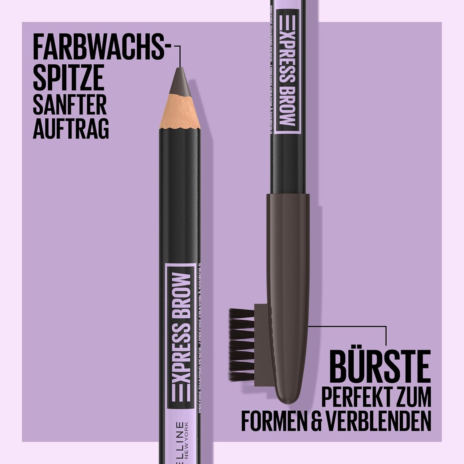 image:imageMaybelline New York 2in1 Augenbrauenstift mit anspitzbarer Spitze und weicher Brste Express Brow Nr 02 Blonde 1 Stck05 Deep Brown