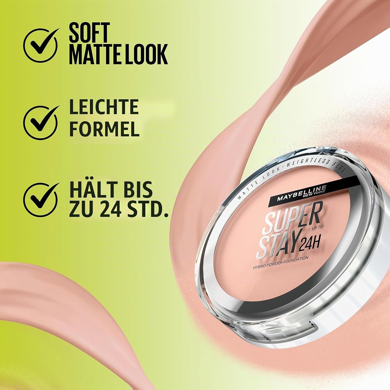 image:imageMaybelline New York 2in1 Puder MakeUp Wasserfest und mattierend mit hoher Deckkraft Super Stay Hybrid Powder Foundation Nr 75 1 StckNr 21