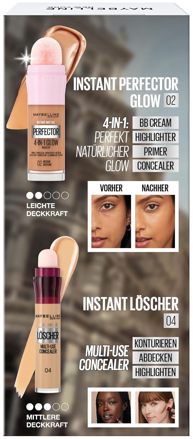 image:imageMaybelline New York 4in1 Make Up Instant Perfector Glow Nr 02 Medium 20 ml Instant AntiAge Effekt Concealer Nr 04 Honey 68 ml02 Medium 04 Honey