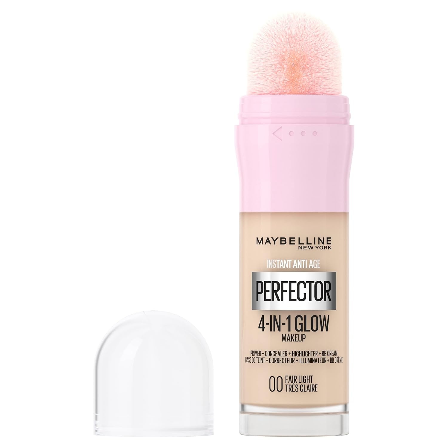 image:imageMaybelline New York 4in1 Make Up mit Concealer BB Cream Highlighter und Primer fr einen perfekten Teint Foundation mit leichter Deckkraft Instant Perfector Glow Nr 01 Light 20 mlklar