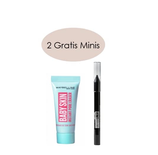 image:imageMaybelline New York Augen MakeUp Set mit Sky High Cosmic Black Mascara The Nudes Lidschatten Palette Hyper Precise Liner 700 Fast Gel Nagellack Nr 18 und zwei Minis