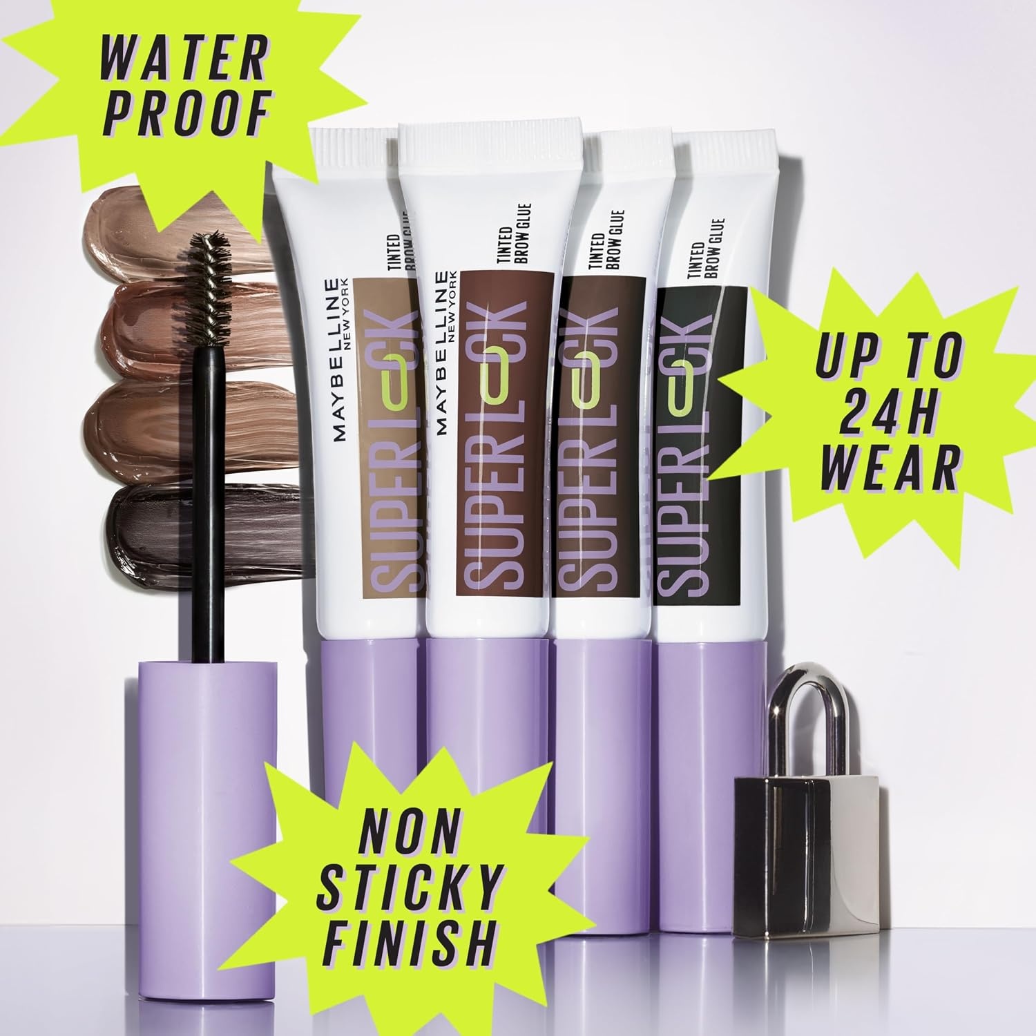 image:imageMaybelline New York Augenbrauengel Fr definierte Augenbrauen Starker Halt ohne abzublttern oder zu kleben Integriertes StylingBrstchen Super Lock Brow Glue Transparent 8 gTaupe
