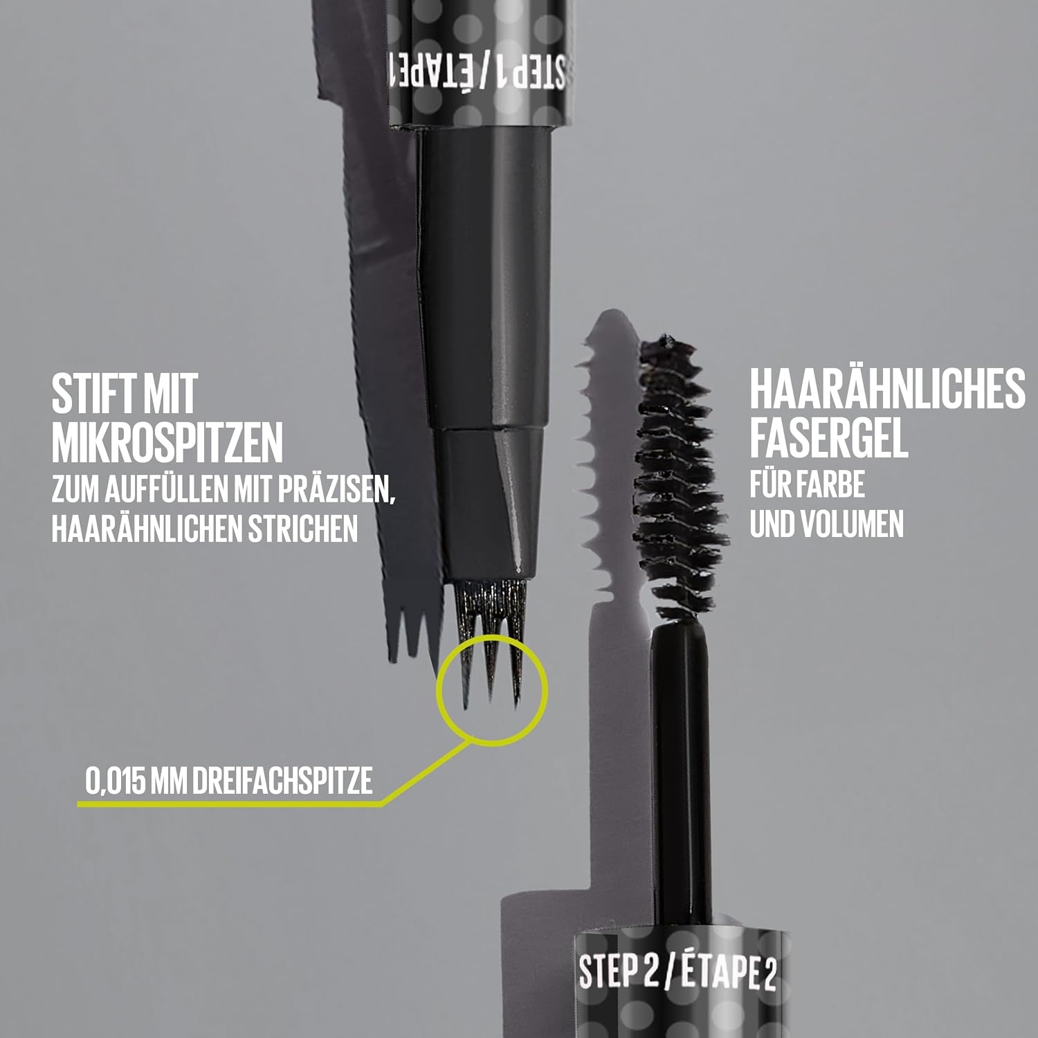 image:imageMaybelline New York Brow Inserts 2in1 Augenbrauenstift fr fllige amp definierte Augenbrauen 3fach MikroSpitze amp FaserGel mit bis zu 36H Halt Wasserfest amp Wischfest Blonde 1 1 Stk5 Deep Brown