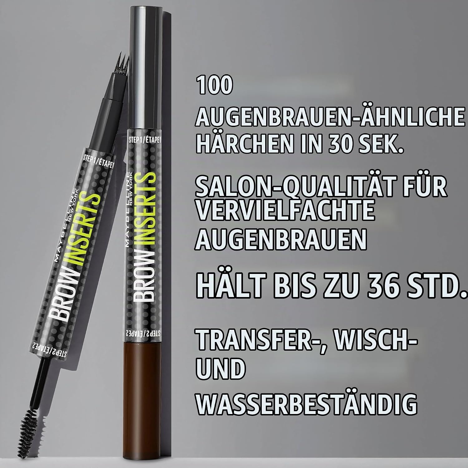image:imageMaybelline New York Brow Inserts 2in1 Augenbrauenstift fr fllige amp definierte Augenbrauen 3fach MikroSpitze amp FaserGel mit bis zu 36H Halt Wasserfest amp Wischfest Blonde 1 1 Stk2 Soft Brown