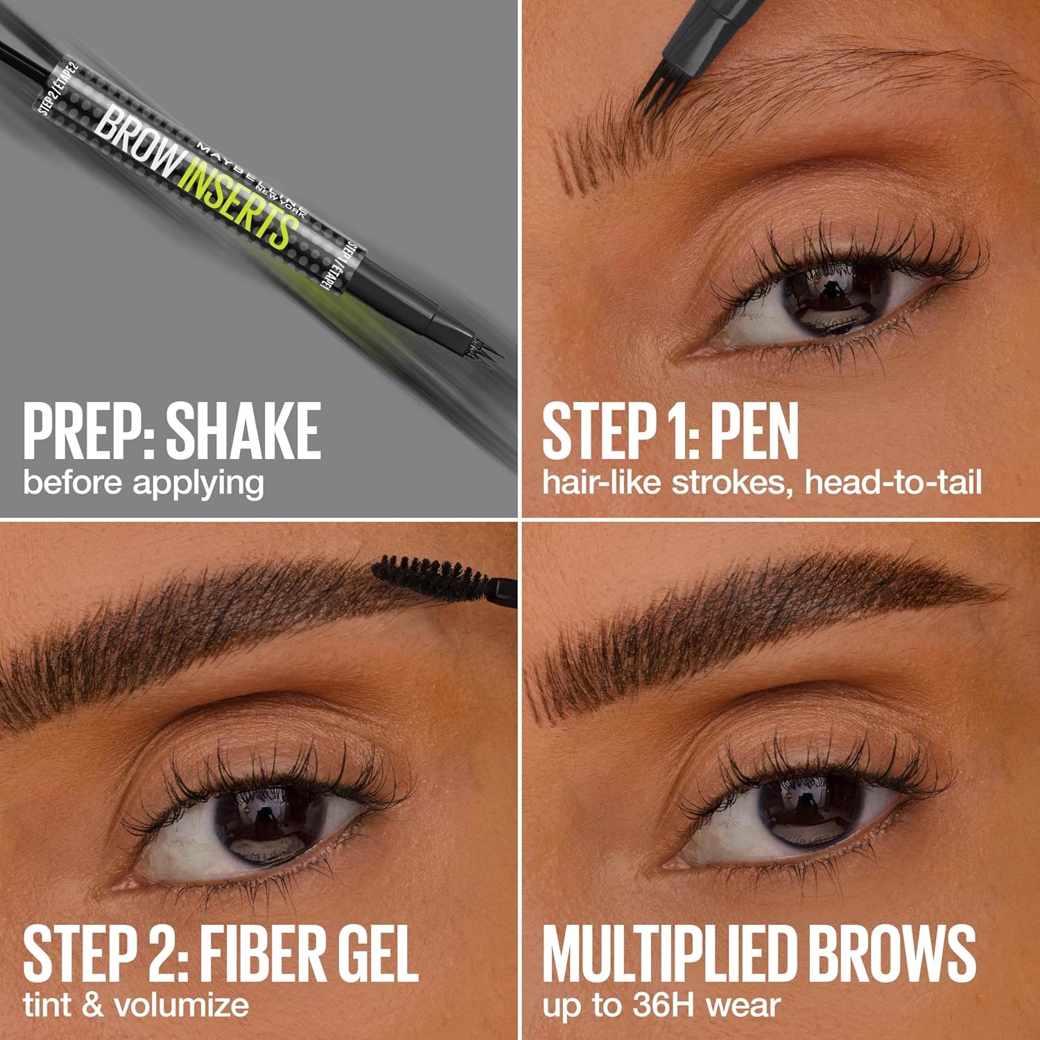 image:imageMaybelline New York Brow Inserts 2in1 Augenbrauenstift fr fllige amp definierte Augenbrauen 3fach MikroSpitze amp FaserGel mit bis zu 36H Halt Wasserfest amp Wischfest Blonde 1 1 Stk2 Soft Brown