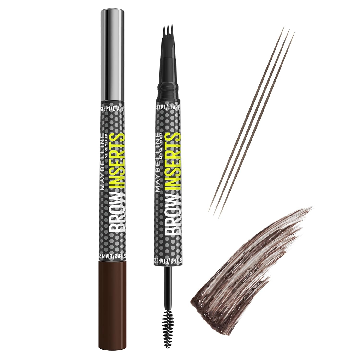 image:imageMaybelline New York Brow Inserts 2in1 Augenbrauenstift fr fllige amp definierte Augenbrauen 3fach MikroSpitze amp FaserGel mit bis zu 36H Halt Wasserfest amp Wischfest Blonde 1 1 Stk5 Deep Brown