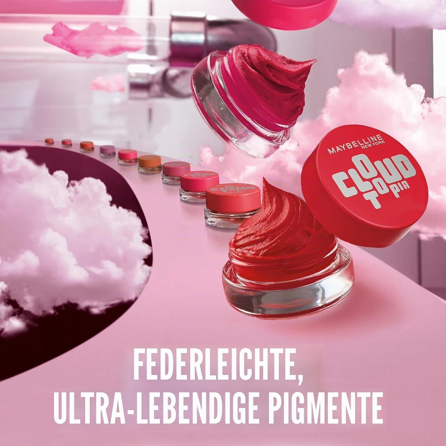 image:imageMaybelline New York Cloudtopia Wangen amp Lippen Mousse 2in1 Blush amp Lippenfarbe fr 14H Halt Luftigleichte Textur amp mattes Finish Nr 02 Ethereal Rouge 5g