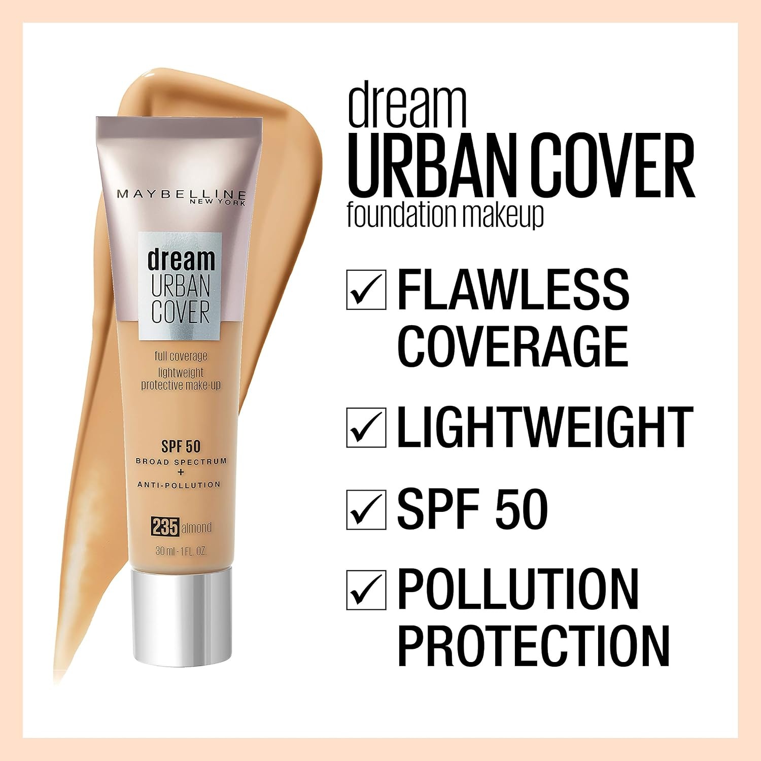 image:imageMaybelline New York Dream Urban Cover 305 Golden Amber 1er Pack 1 x 30 ml310 Warm Honey