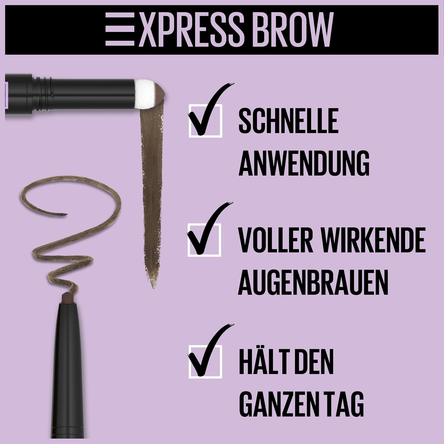 image:imageMaybelline New York Express Brow Satin Duo Augenbrauenstift und puder in Nr 02 Medium Brown mittelbraunNr 02 Medium Brown