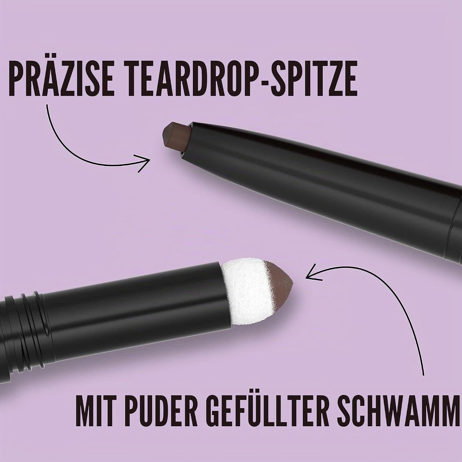 image:imageMaybelline New York Express Brow Satin Duo Augenbrauenstift und puder in Nr 02 Medium Brown mittelbraunNr 05 Black Brown