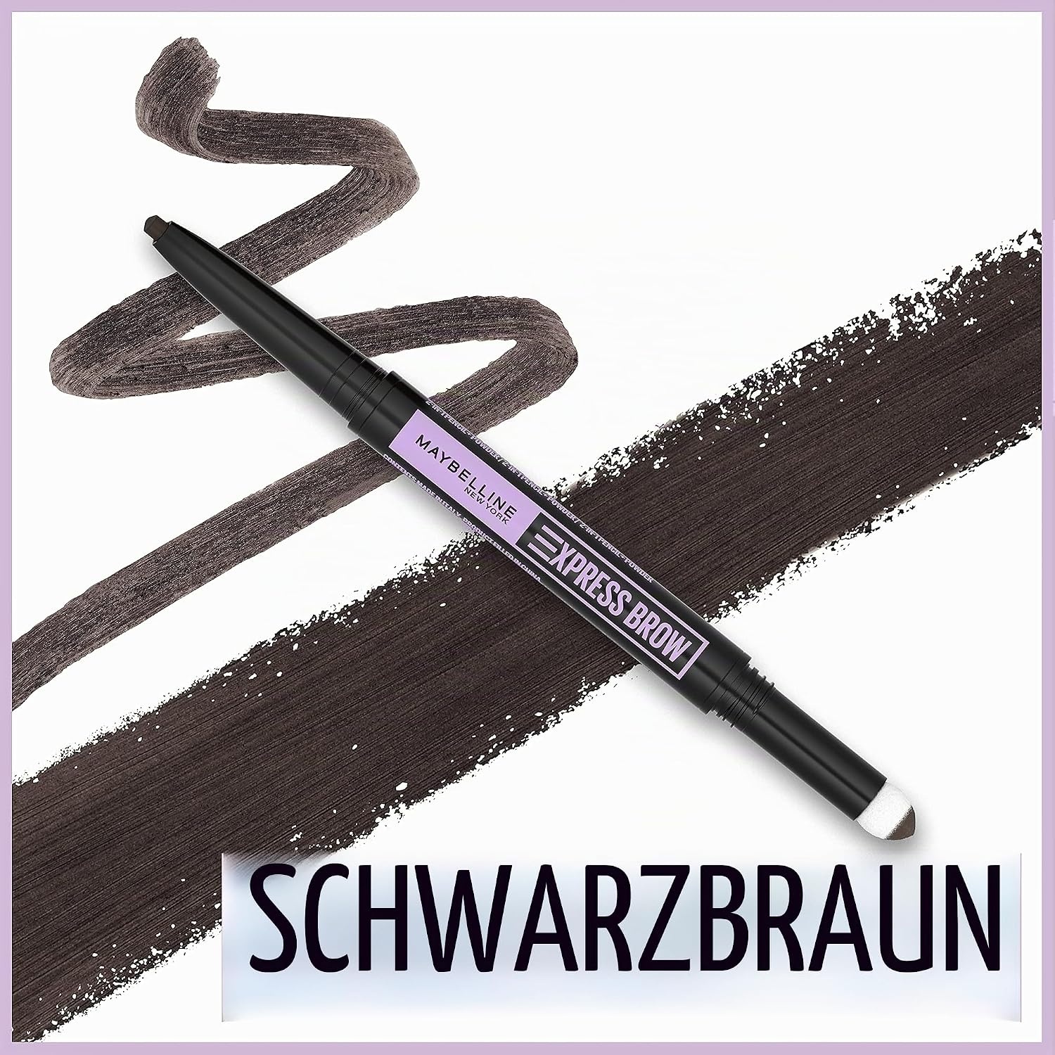 image:imageMaybelline New York Express Brow Satin Duo Augenbrauenstift und puder in Nr 02 Medium Brown mittelbraunNr 05 Black Brown