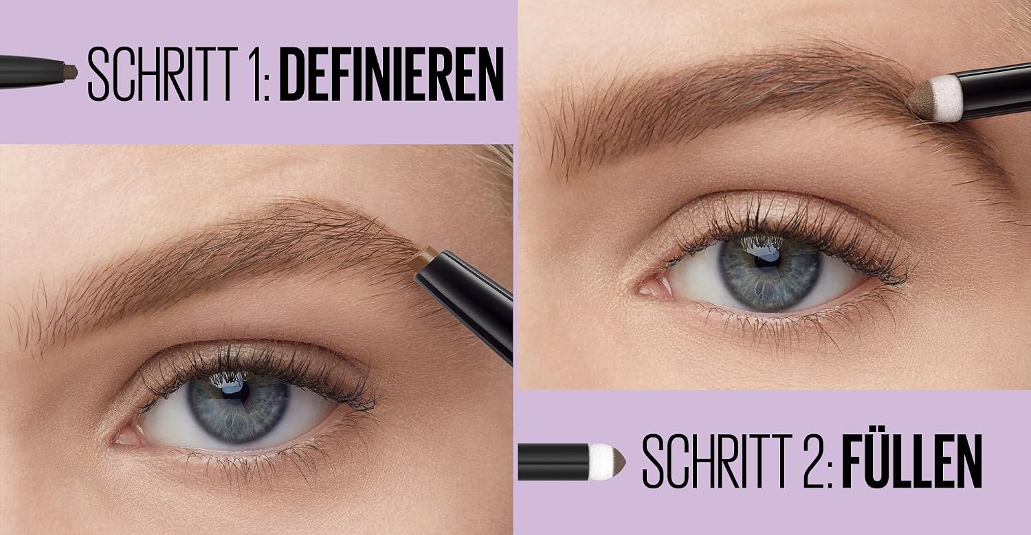 image:imageMaybelline New York Express Brow Satin Duo Augenbrauenstift und puder in Nr 02 Medium Brown mittelbraunSchwarzbraun