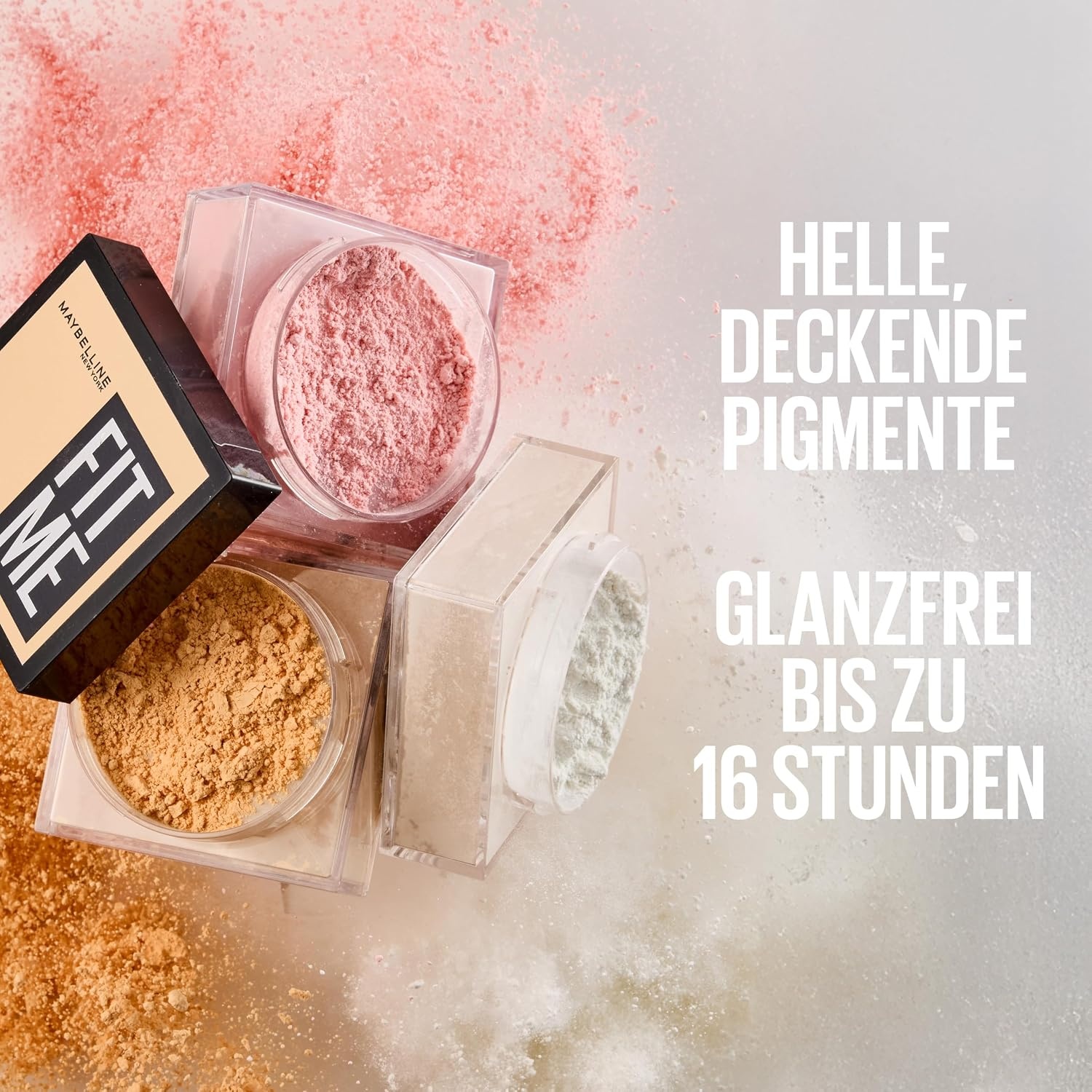 image:imageMaybelline New York Fit Me Loose Setting Powder Fixierendes loses Puder fr 16H Halt amp MattFinish mit WeichzeichnerEffekt amp BlurlightPigmenten Nr 02 Pink 15 g