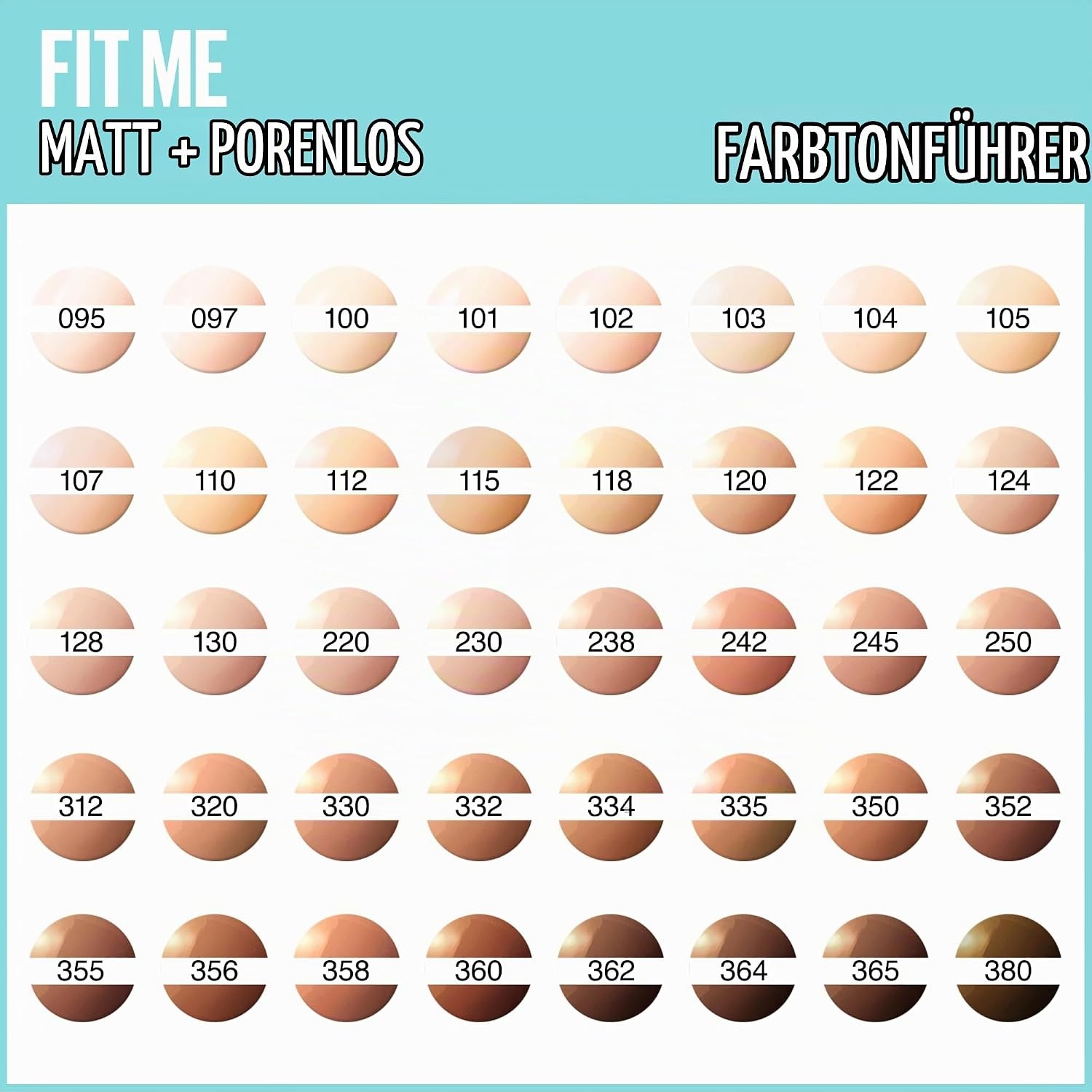 image:imageMaybelline New York Fit me Matte amp Poreless Makeup Nr 335 Classic Tan 30 ml105 Natural Ivory