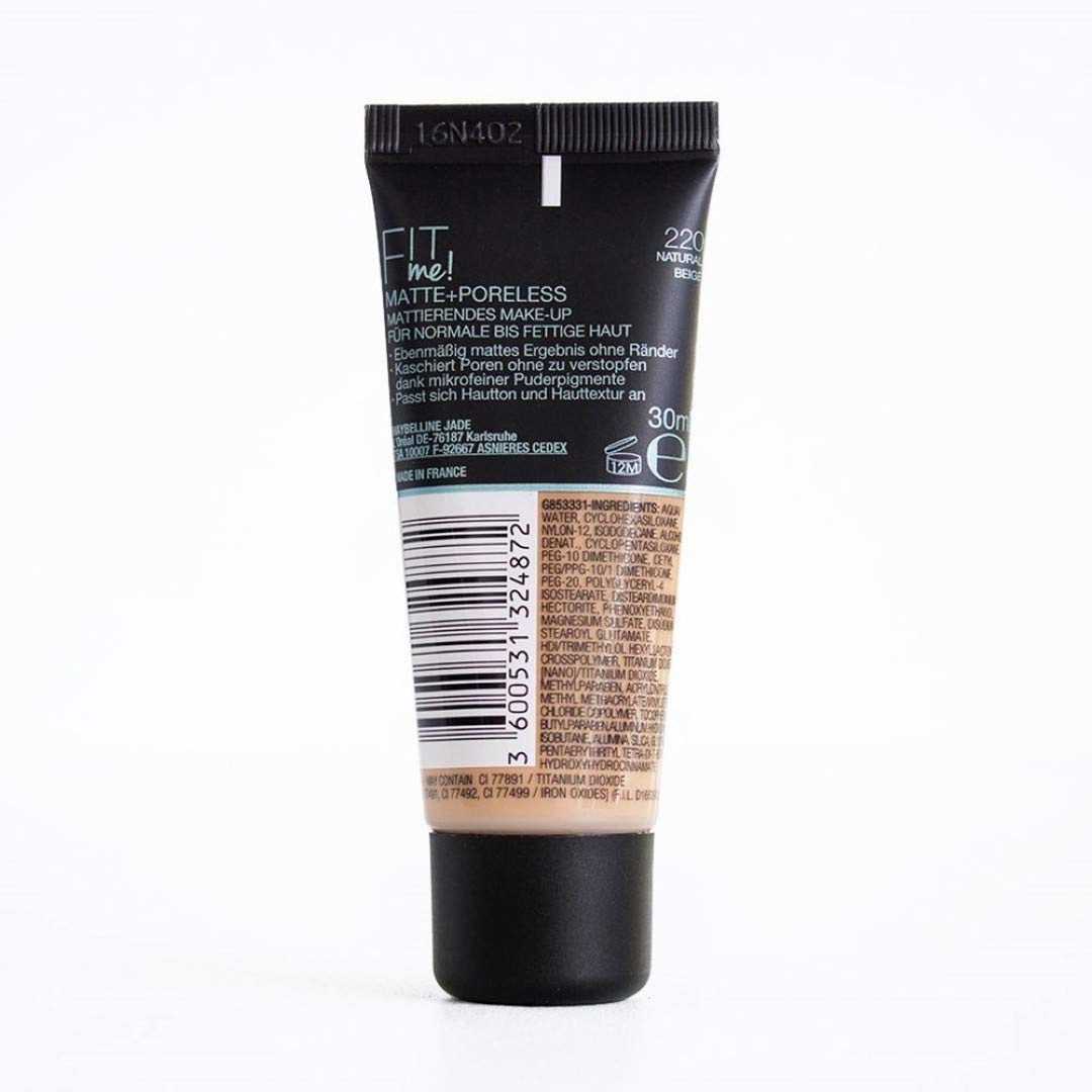 image:imageMaybelline New York Fit me Matte amp Poreless Makeup Nr 335 Classic Tan 30 mlNr 220 Natural Beige