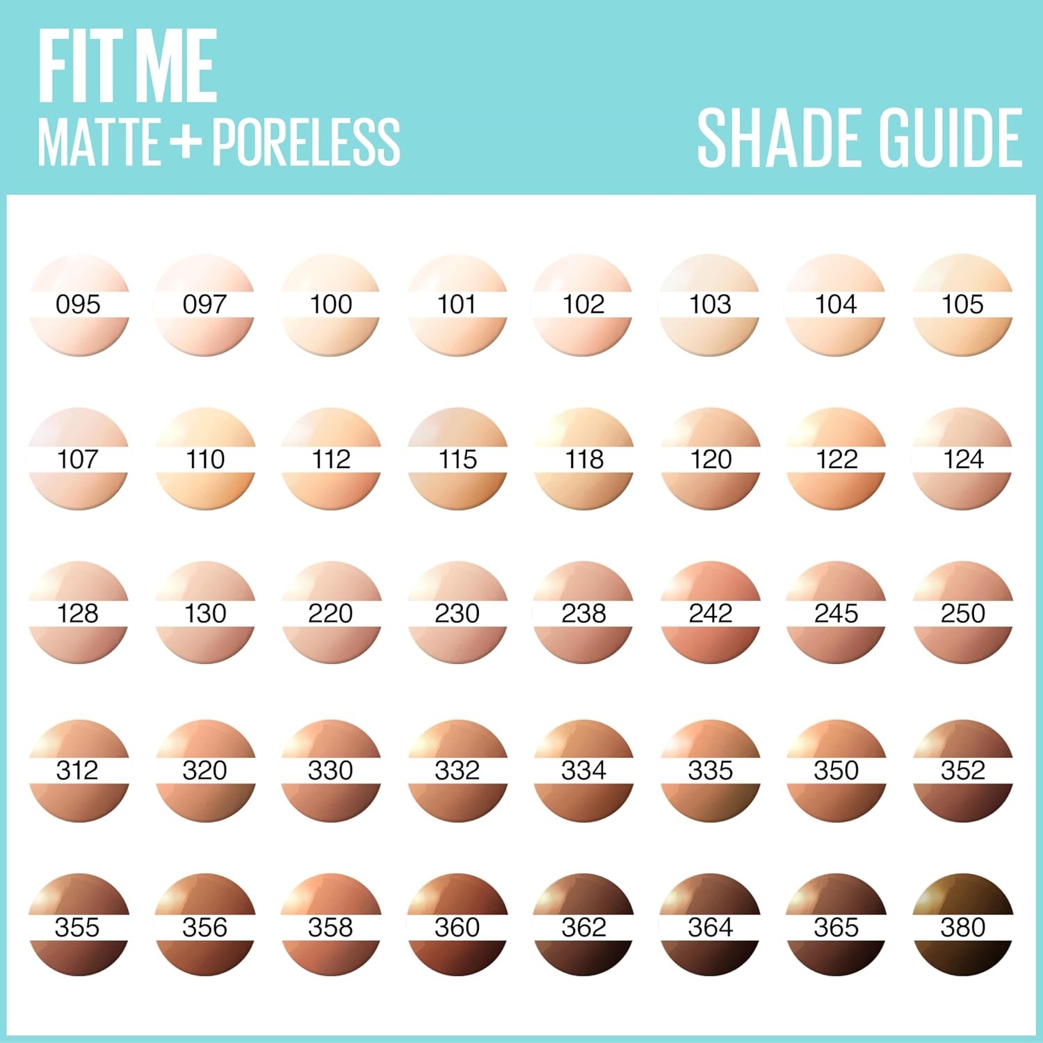 image:imageMaybelline New York Fit me Matte amp Poreless Makeup Nr 335 Classic Tan 30 mlNr 250 Sun Beige