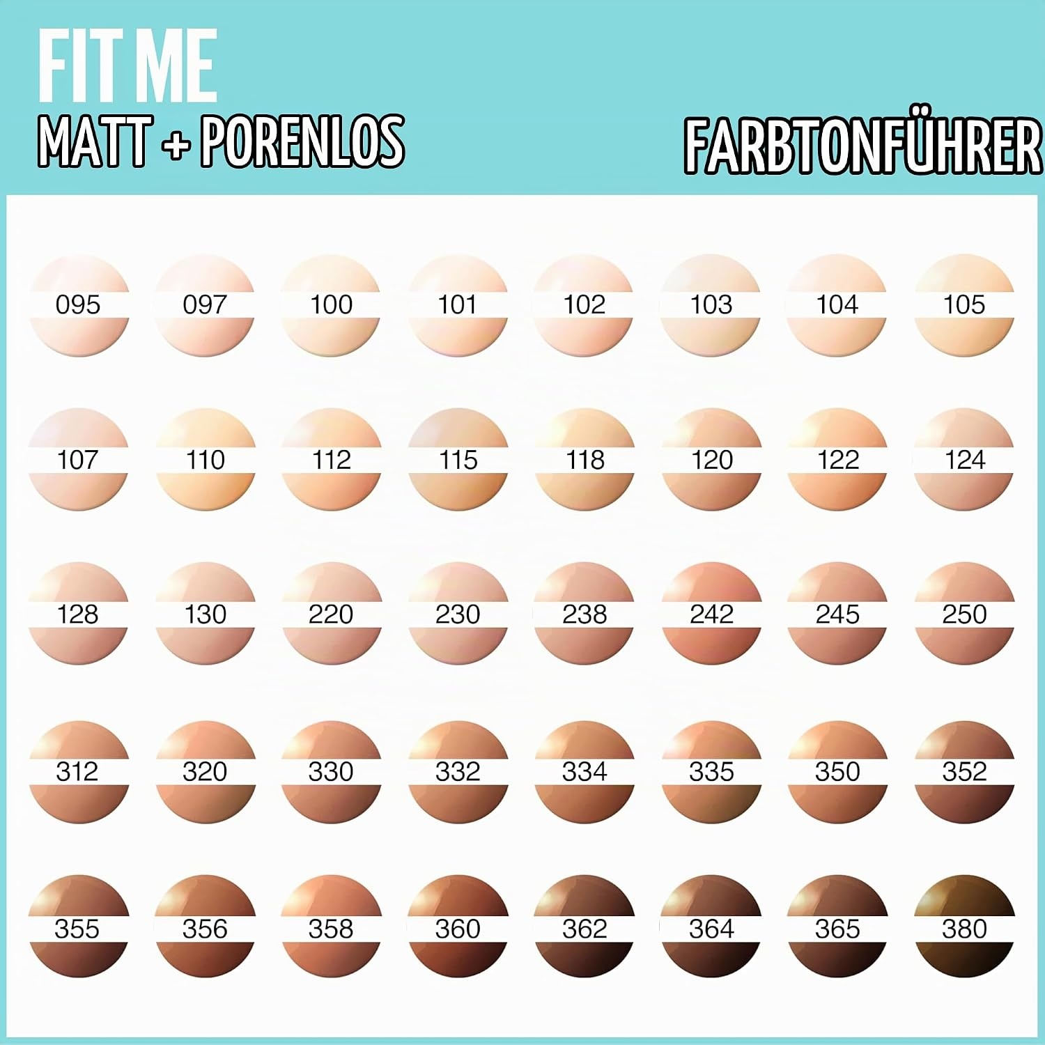 image:imageMaybelline New York Fit me Matte amp Poreless Makeup Nr 335 Classic Tan 30 mlNr 330 Toffee