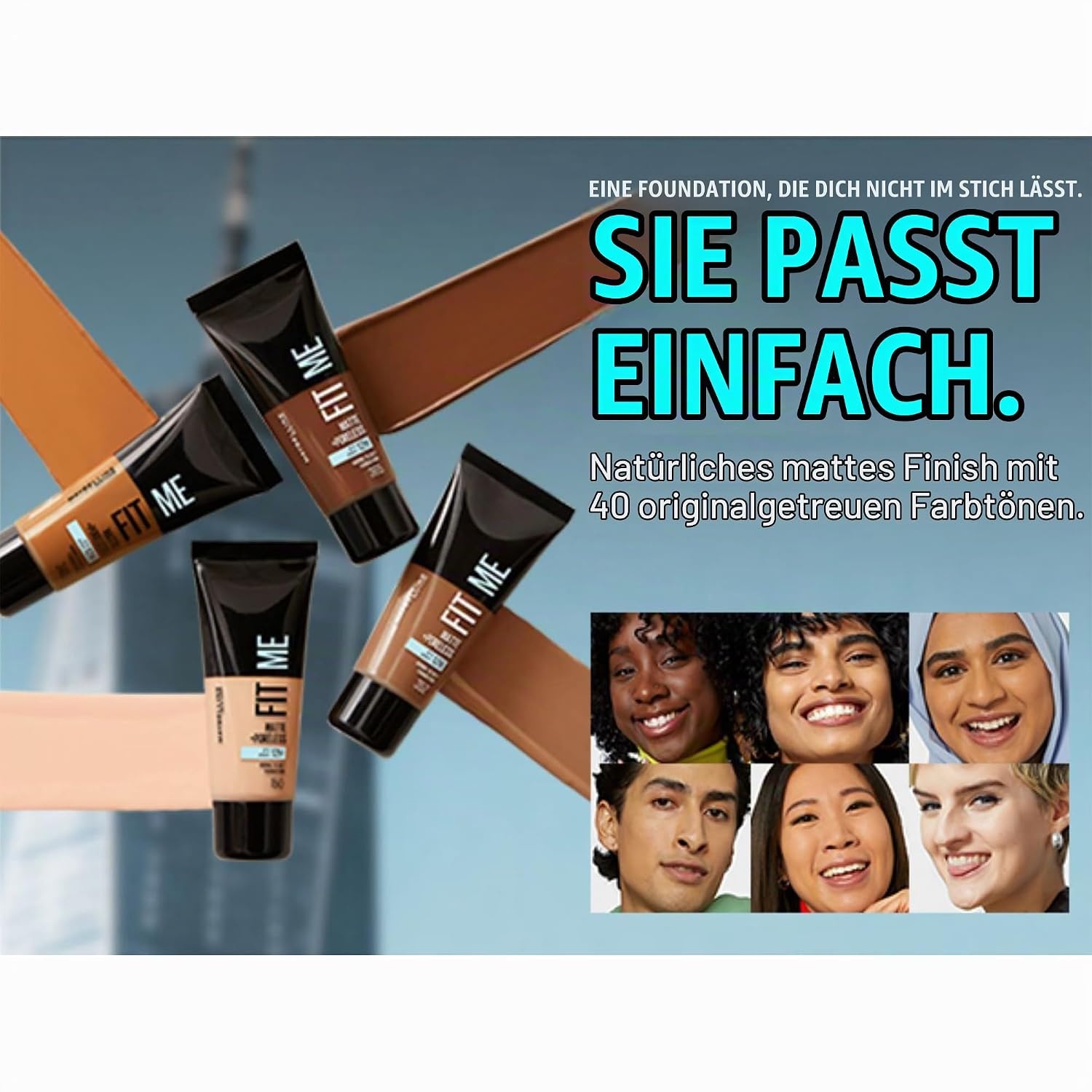 image:imageMaybelline New York Fit me Matte amp Poreless Makeup Nr 335 Classic Tan 30 mlNr 360 Mocha