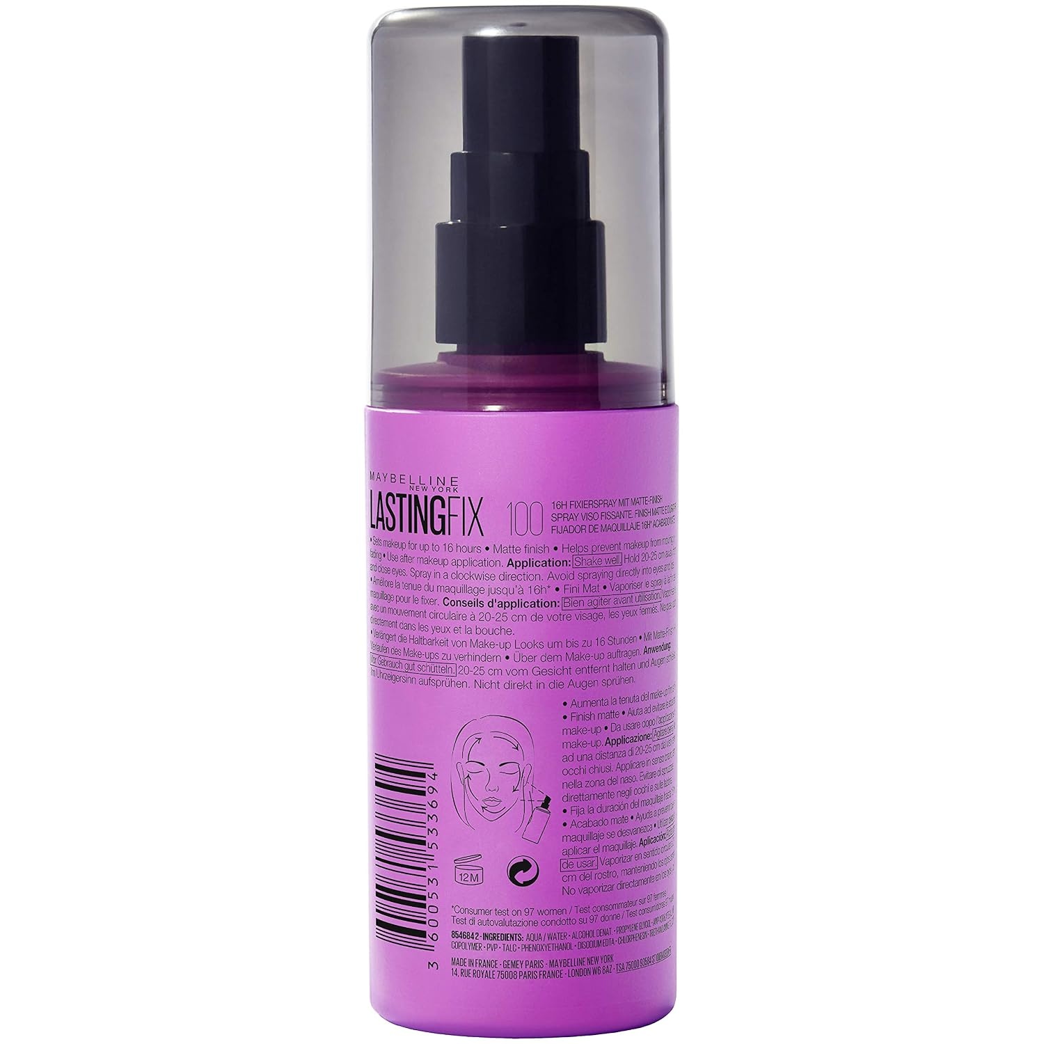 image:imageMaybelline New York FixierPuder Lasting Fix Loose Setting Powder Transparent 6 g FixierSpray Lasting Fix MakeUp Setting Spray Mattierend und langanhaltend Transparent 100 ml
