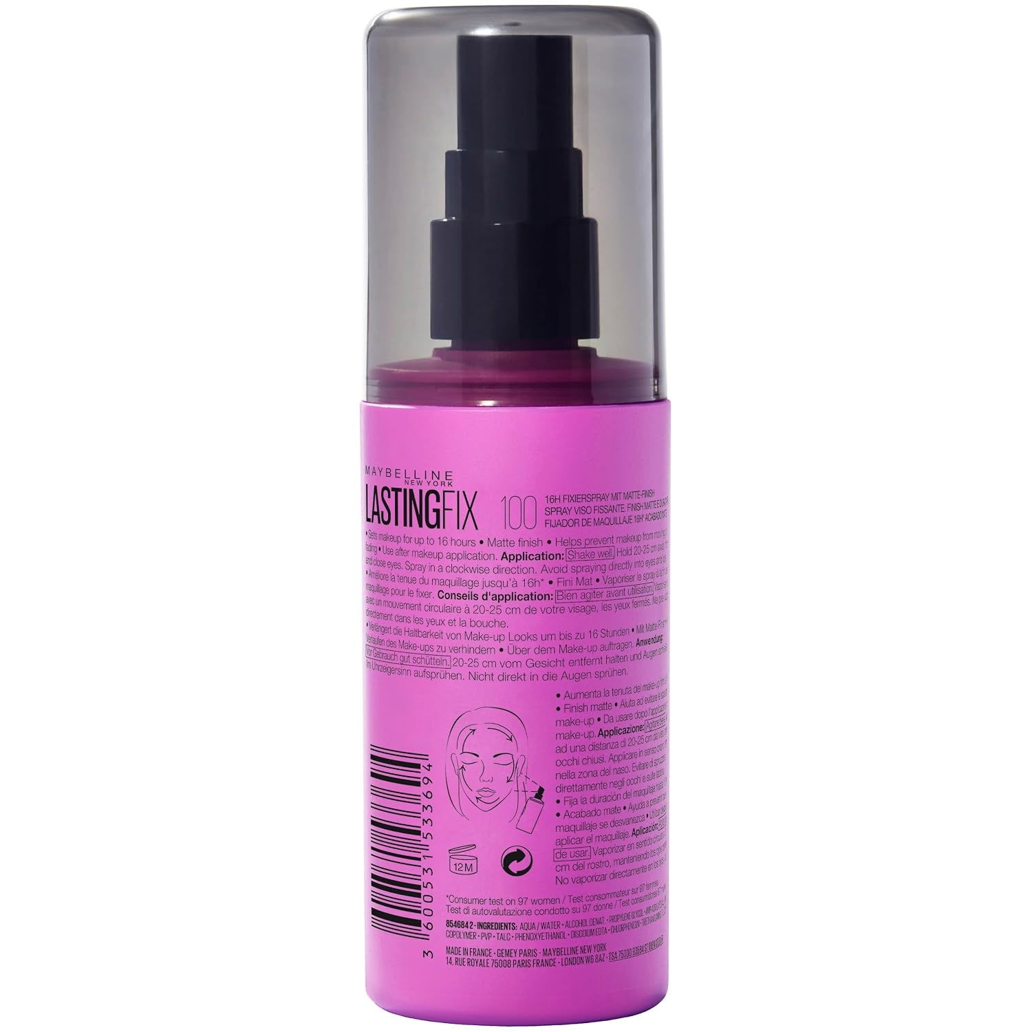 image:imageMaybelline New York FixierSpray Lasting Fix MakeUp Setting Spray Mattierend und langanhaltend Transparent