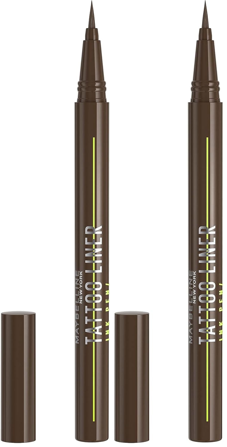 image:imageMaybelline New York Flssiger Eyeliner Wasserfest wischfest und langanhaltend Vegan Tattoo Liner Ink Eyeliner Nr 882 Pitch Brown Braun 1 mlBrown