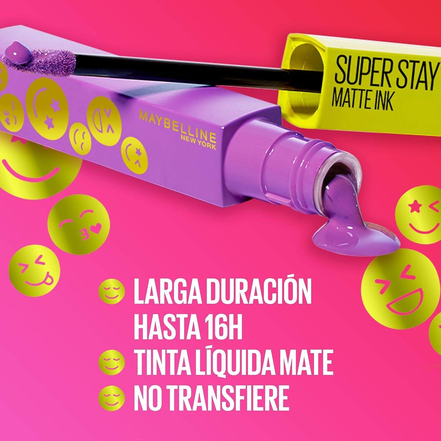 image:imageMaybelline New York Flssiger Lippenstift mit mattem Finish 16h Halt ohne Abfrben Vegane Formel Super Stay Matte Ink Moodmaker Nr 445 Energizer 5ml460 Optimiser