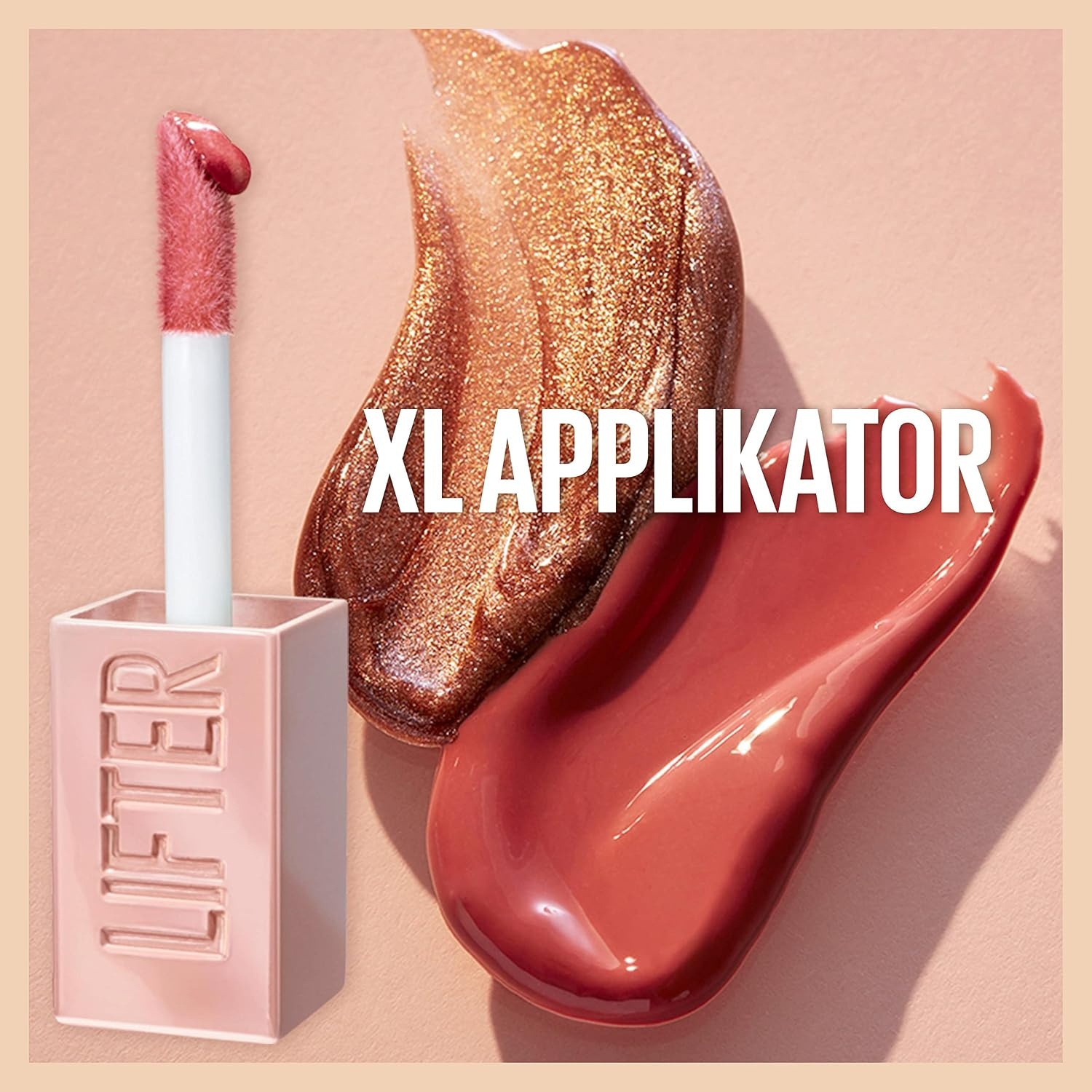 image:imageMaybelline New York Glnzender Lipgloss fr voller wirkende Lippen Feuchtigkeitsspendend Mit Hyaluronsure Lifter Gloss Farbe Nr 002 Ice Nude 1 x 54 ml004 Silk