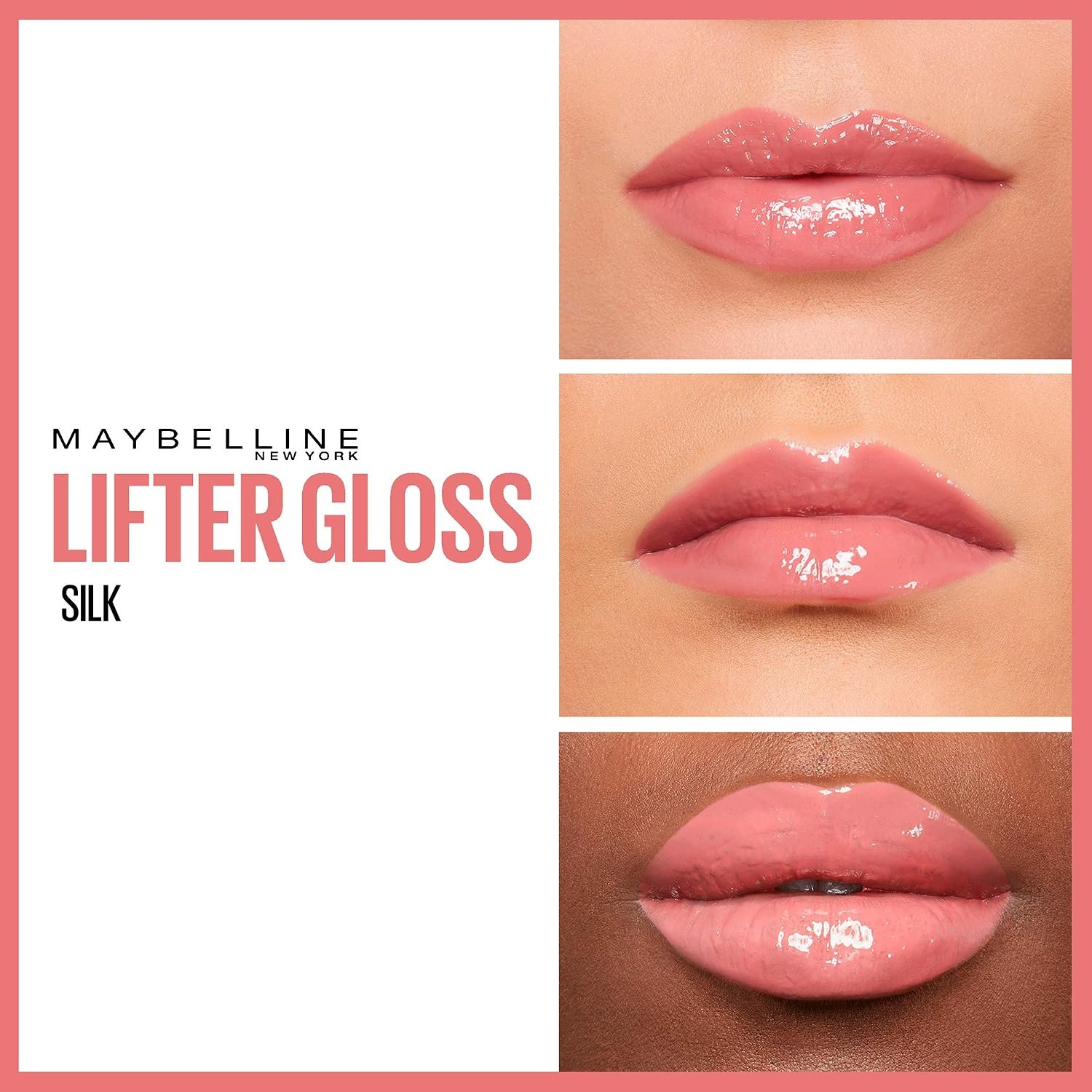 image:imageMaybelline New York Glnzender Lipgloss fr voller wirkende Lippen Feuchtigkeitsspendend Mit Hyaluronsure Lifter Gloss Farbe Nr 002 Ice Nude 1 x 54 ml004 Silk
