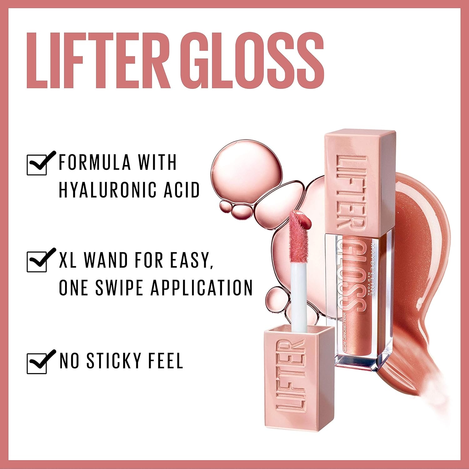 image:imageMaybelline New York Glnzender Lipgloss fr voller wirkende Lippen Feuchtigkeitsspendend Mit Hyaluronsure Lifter Gloss Farbe Nr 002 Ice Nude 1 x 54 mlBernstein