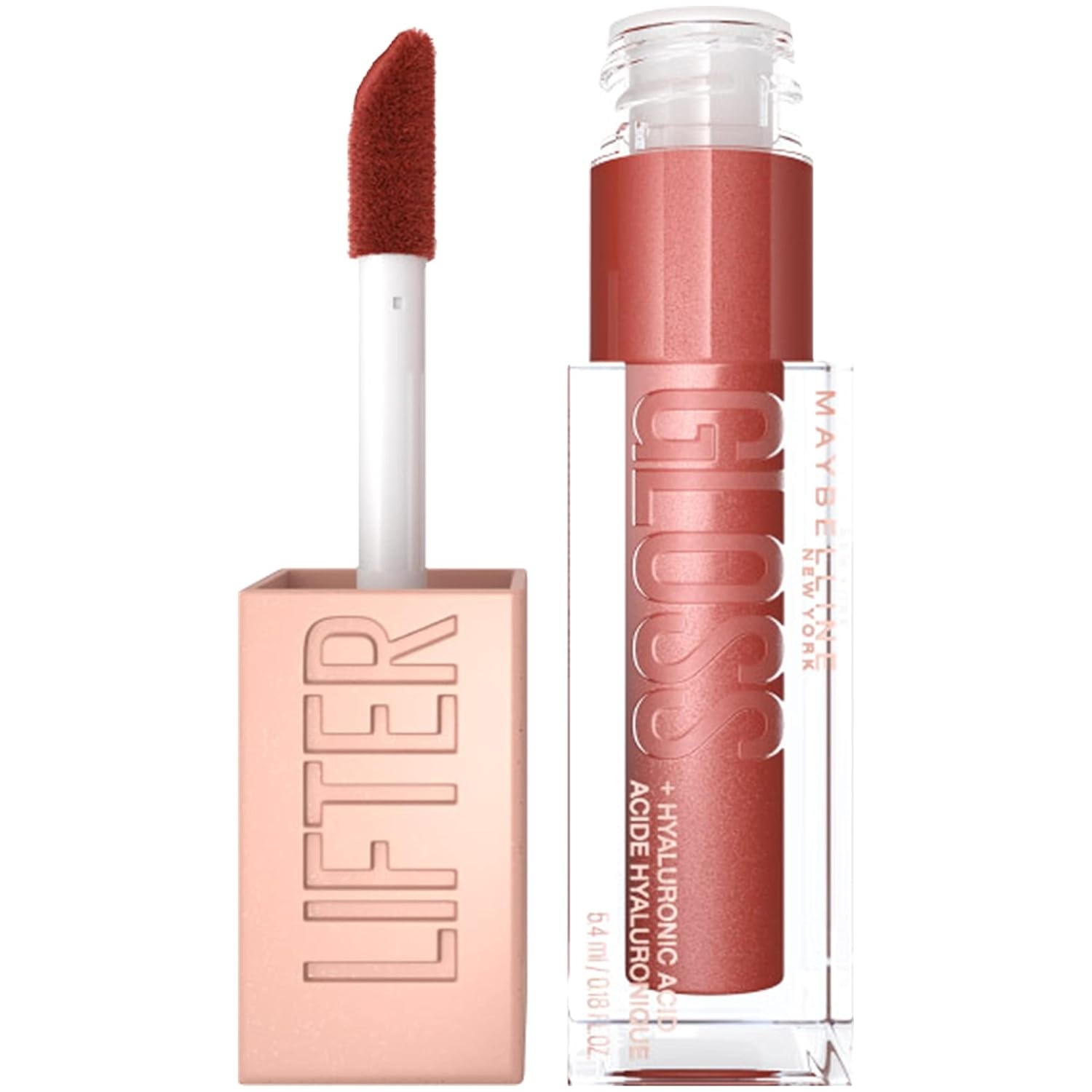 image:imageMaybelline New York Glnzender Lipgloss fr voller wirkende Lippen Feuchtigkeitsspendend Mit Hyaluronsure Lifter Gloss Farbe Nr 002 Ice Nude 1 x 54 mlBronze