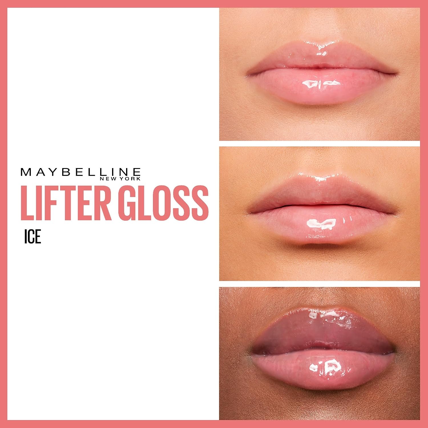 image:imageMaybelline New York Glnzender Lipgloss fr voller wirkende Lippen Feuchtigkeitsspendend Mit Hyaluronsure Lifter Gloss Farbe Nr 002 Ice Nude 1 x 54 mlIce