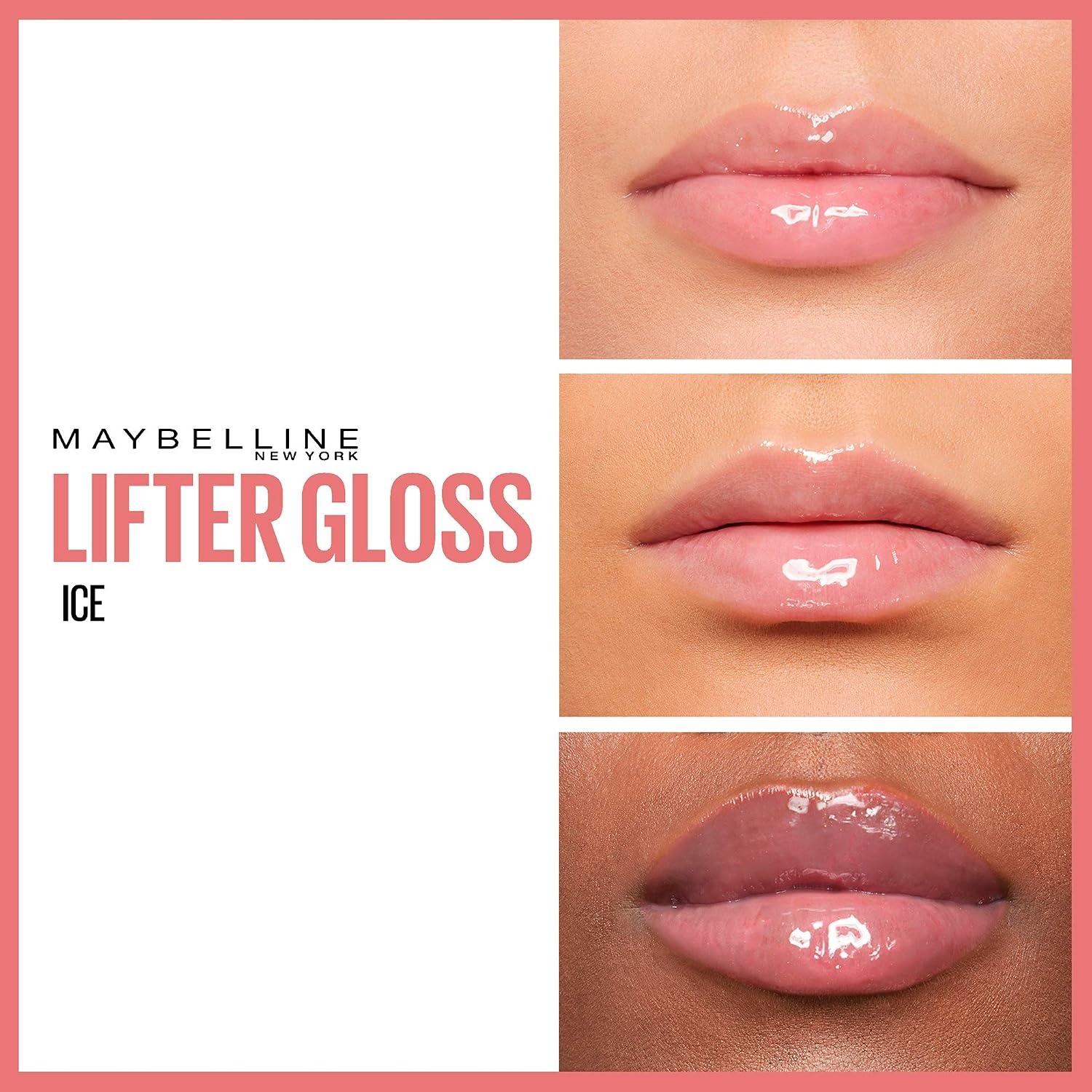 image:imageMaybelline New York Glnzender Lipgloss fr voller wirkende Lippen Feuchtigkeitsspendend Mit Hyaluronsure Lifter Gloss Farbe Nr 002 Ice Nude 1 x 54 mlIce