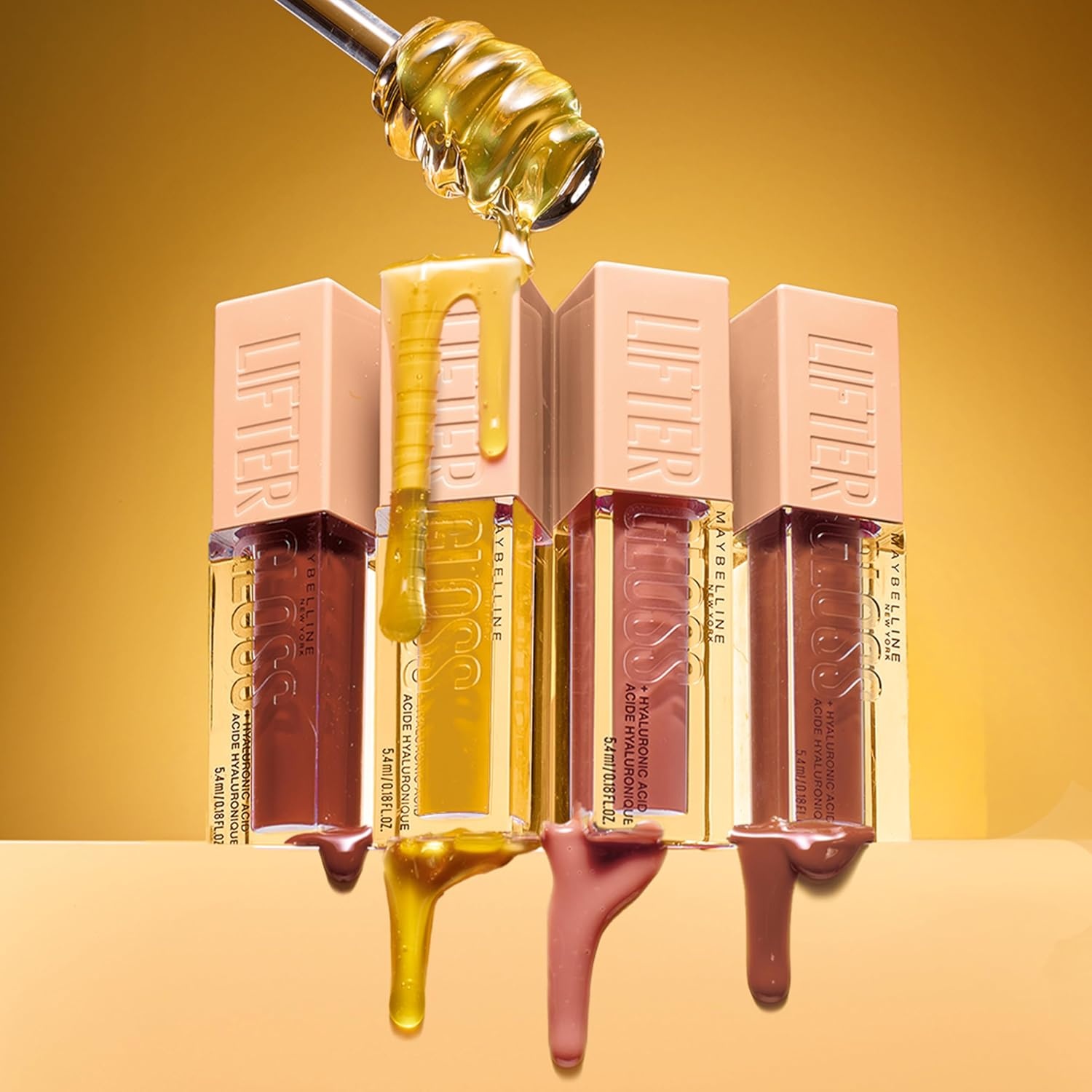 image:imageMaybelline New York Glnzender Lipgloss fr voller wirkende Lippen Feuchtigkeitsspendend Mit Hyaluronsure Lifter Gloss Farbe Nr 002 Ice Nude 1 x 54 mlMaple