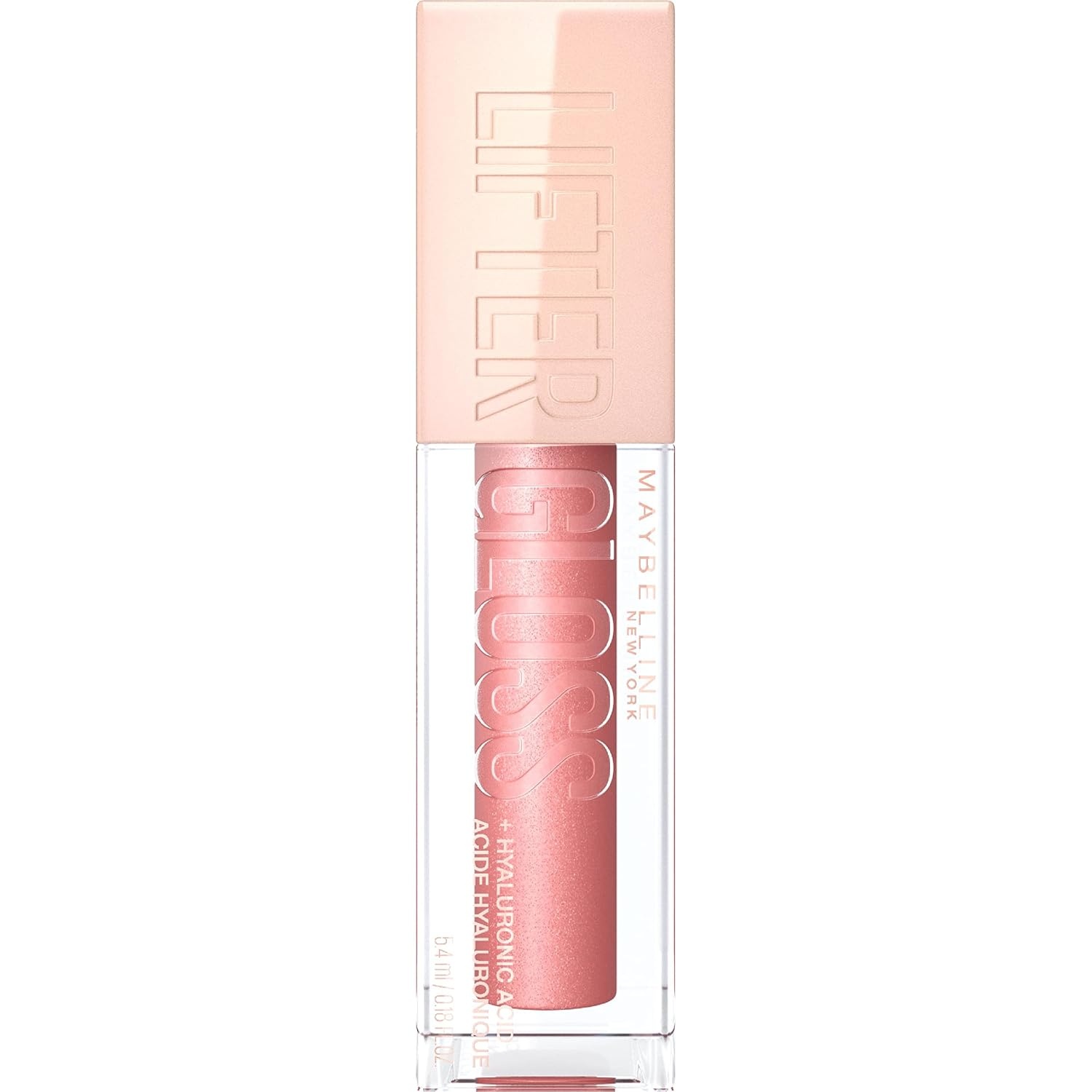 image:imageMaybelline New York Glnzender Lipgloss fr voller wirkende Lippen Feuchtigkeitsspendend Mit Hyaluronsure Lifter Gloss Farbe Nr 002 Ice Nude 1 x 54 mlMond
