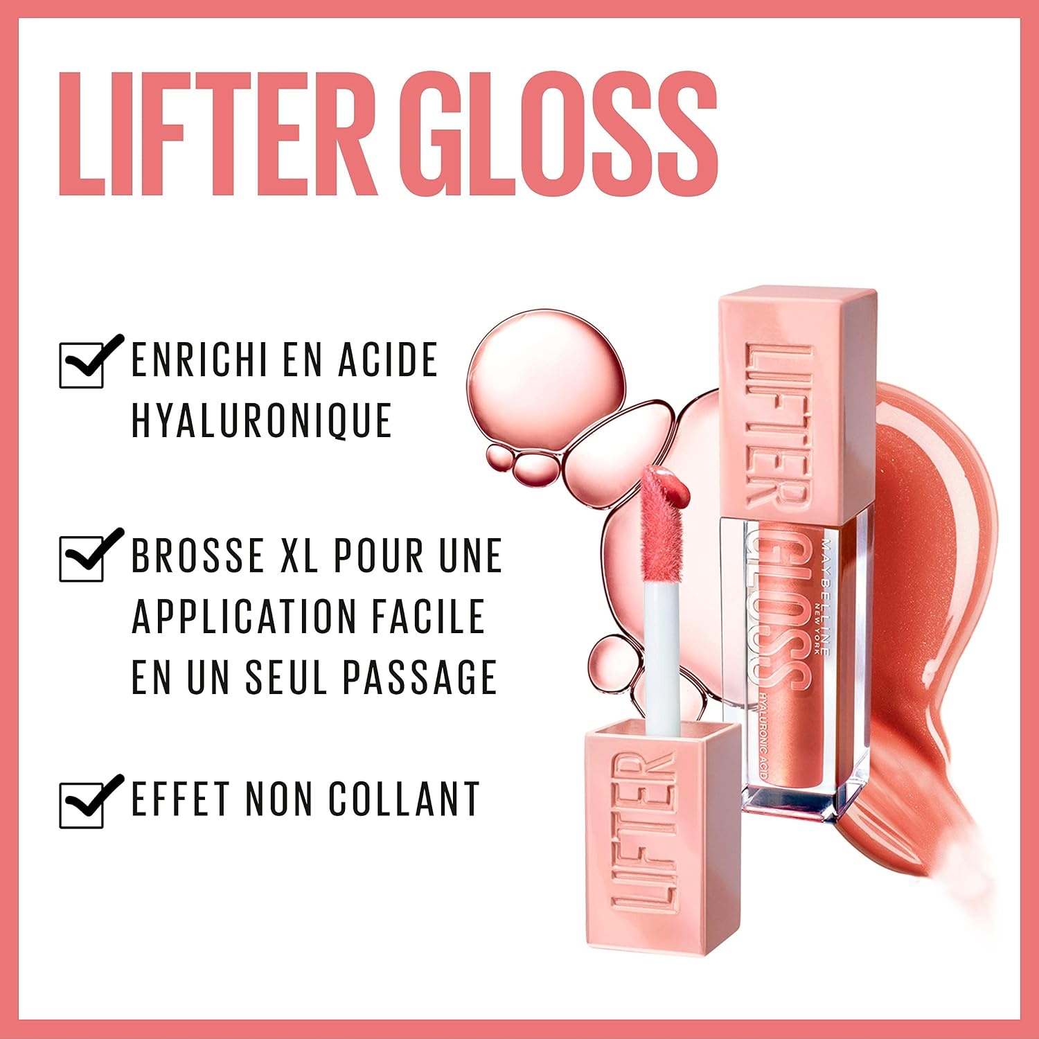 image:imageMaybelline New York Glnzender Lipgloss fr voller wirkende Lippen Feuchtigkeitsspendend Mit Hyaluronsure Lifter Gloss Farbe Nr 002 Ice Nude 1 x 54 mlMond