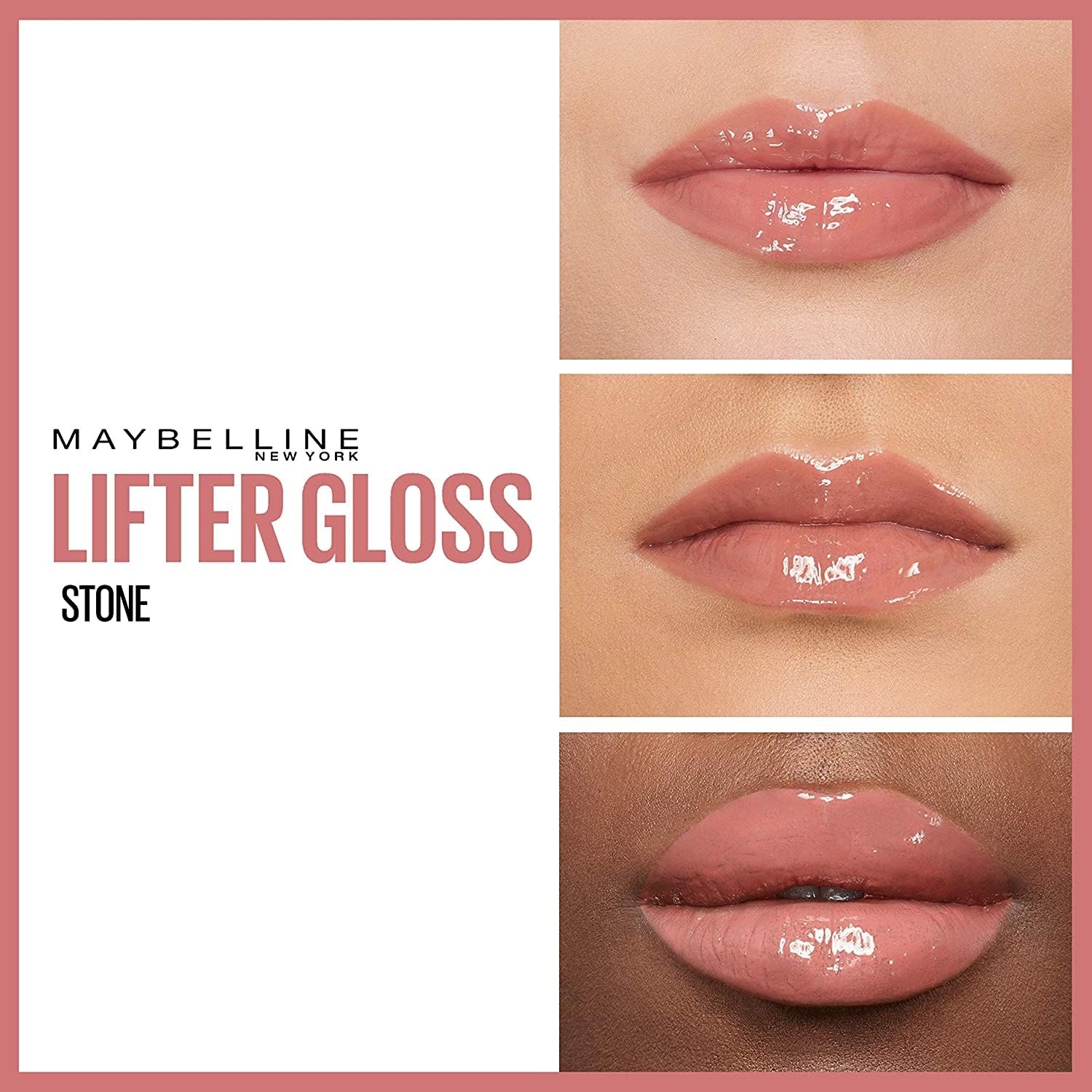 image:imageMaybelline New York Glnzender Lipgloss fr voller wirkende Lippen Feuchtigkeitsspendend Mit Hyaluronsure Lifter Gloss Farbe Nr 002 Ice Nude 1 x 54 mlstone