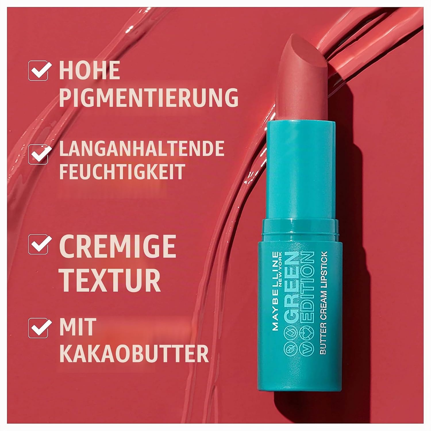image:imageMaybelline New York Green Edition Buttercream Lipstick 015 Windy 34 g008 Floral