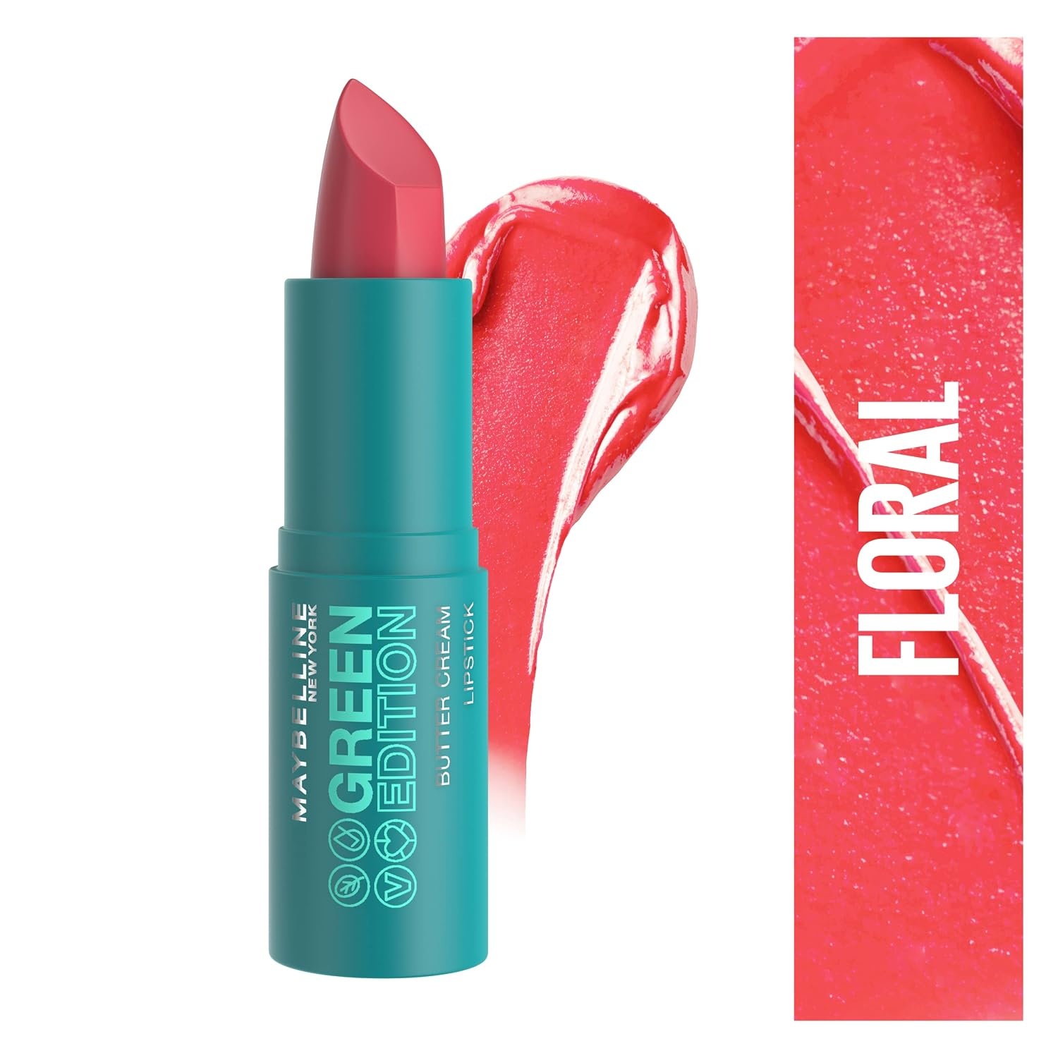 image:imageMaybelline New York Green Edition Buttercream Lipstick 015 Windy 34 g008 Floral