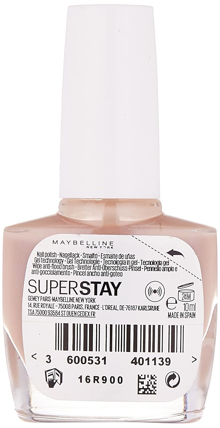 image:imageMaybelline New York Langanhaltender Nagellack mit GelFormel fr farbintensive Ngel Super Stay 7 Days Farblack Nr 501 Cherry Sin Rot 1 x 10 ml890 greige steel