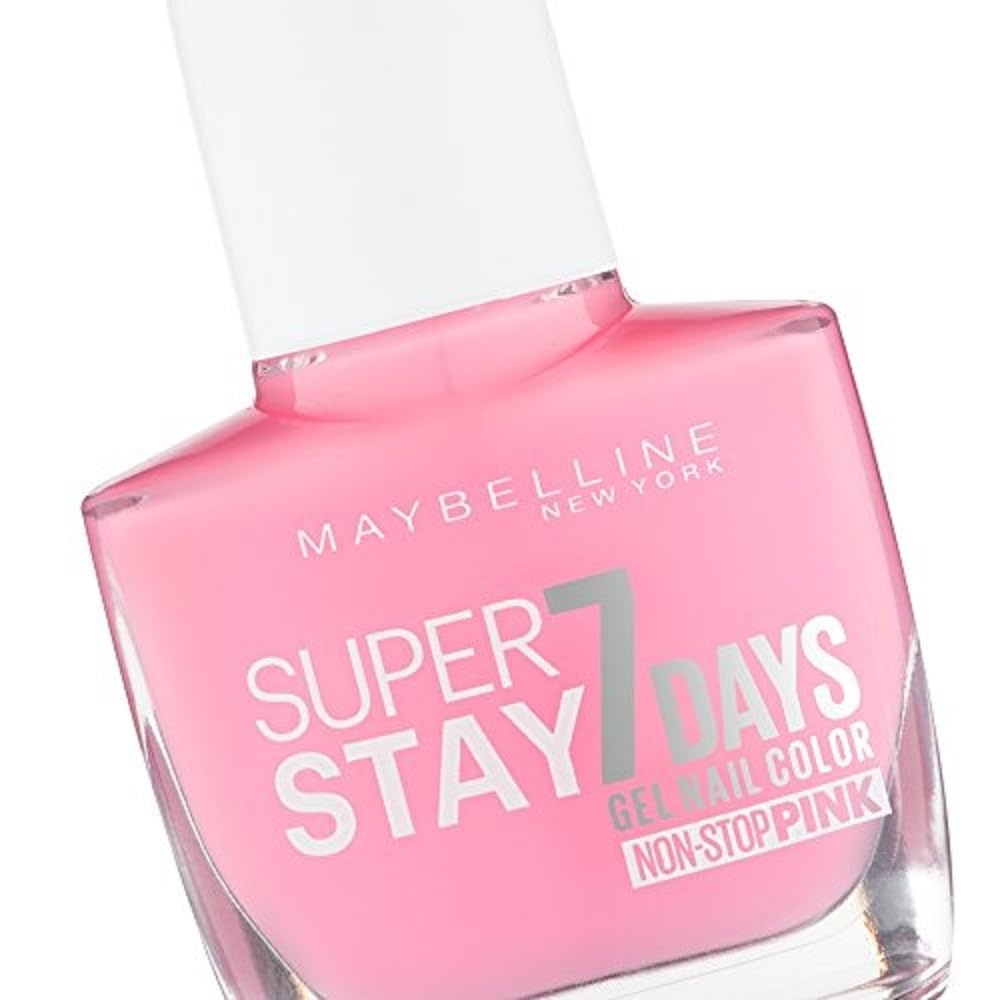 image:imageMaybelline New York Langanhaltender Nagellack mit GelFormel fr farbintensive Ngel Super Stay 7 Days Farblack Nr 501 Cherry Sin Rot 1 x 10 mlFlushed Pink