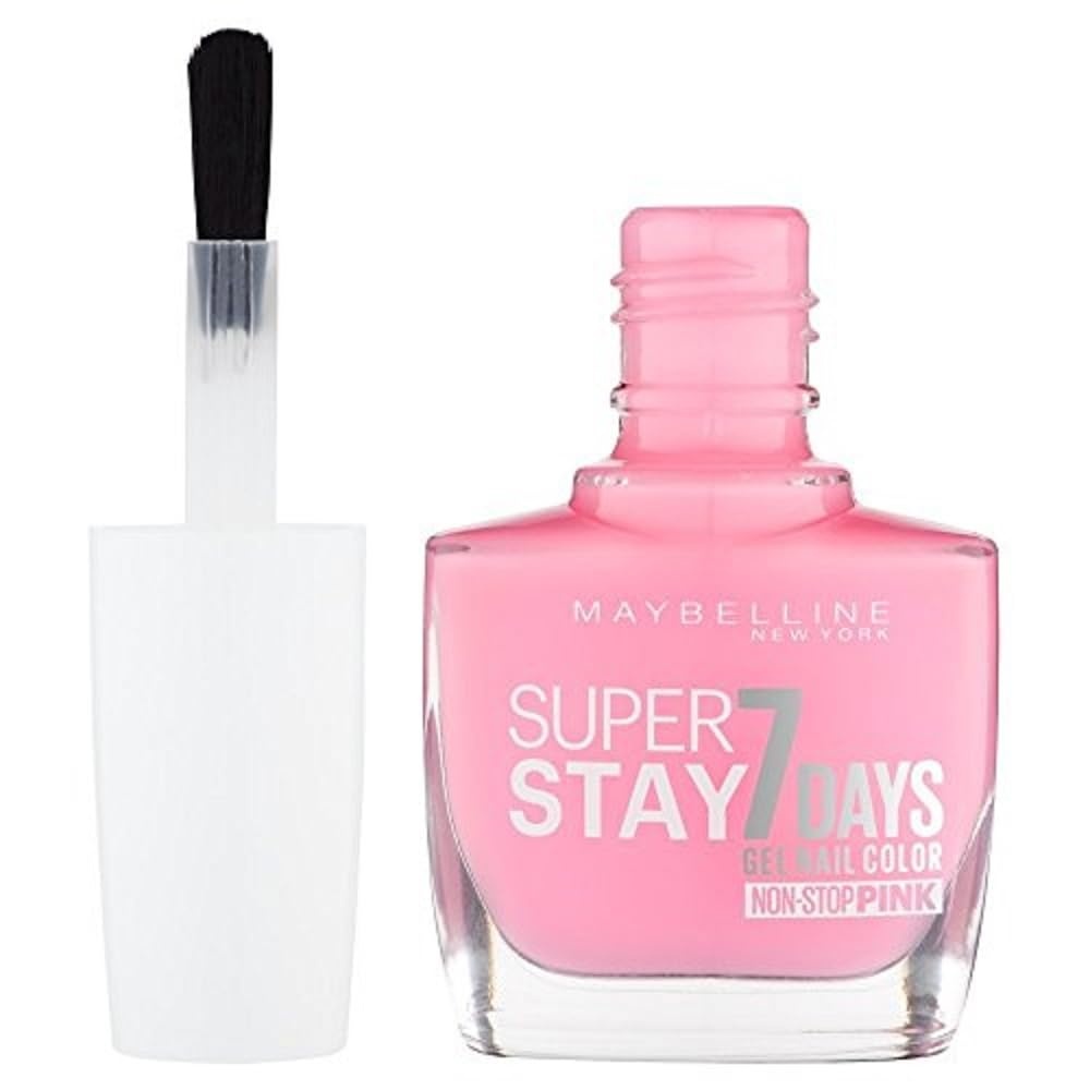 image:imageMaybelline New York Langanhaltender Nagellack mit GelFormel fr farbintensive Ngel Super Stay 7 Days Farblack Nr 501 Cherry Sin Rot 1 x 10 mlFlushed Pink