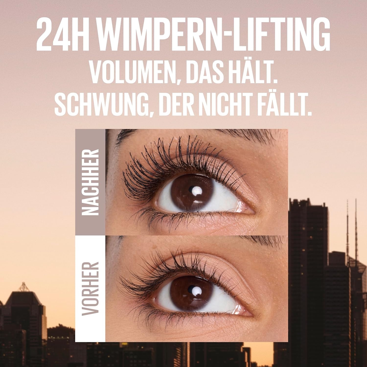 image:imageMaybelline New York Lash Sensational Body Mascara Wimperntusche Volumenmascara fr 24H WimpernLifting und 12x Volumen mit SanduhrKurven Brste und Tonerde ohne Verklumpen Schwarz 95 ml975 ml 1er Pack
