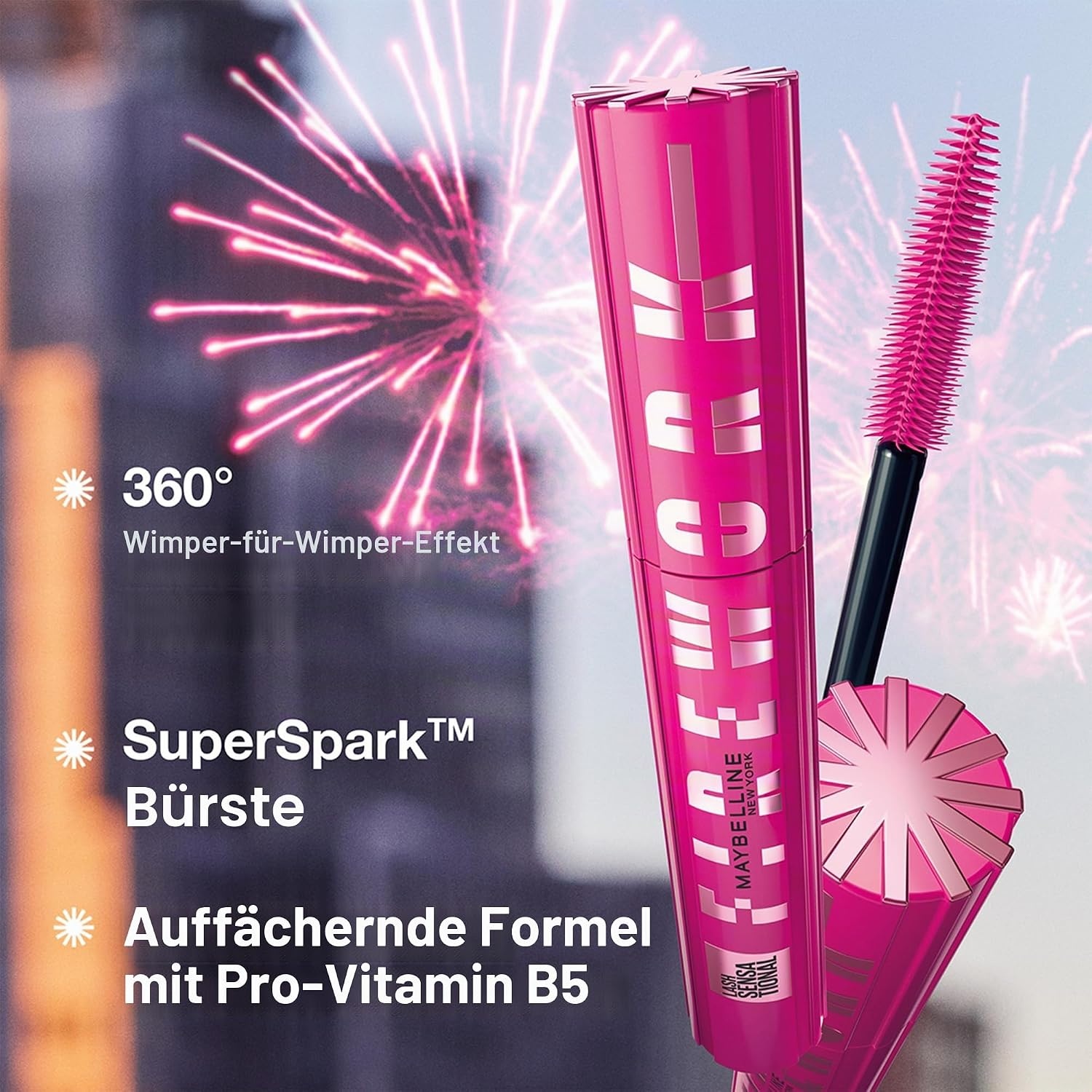 image:imageMaybelline New York Lash Sensational Firework Waterproof Mascara schwarze wasserfest Wimperntusche fr maximal lange und voluminse Wimpern 10 mlVery Black Waterproof
