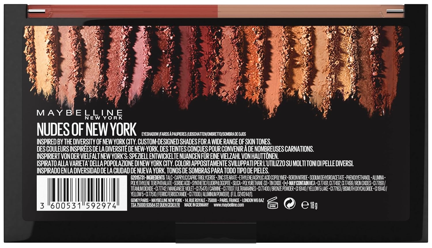 image:imageMaybelline New York Lidschatten Palette The Nudes Palette 16 Farben Nudes of New Yorkmehrfarbig