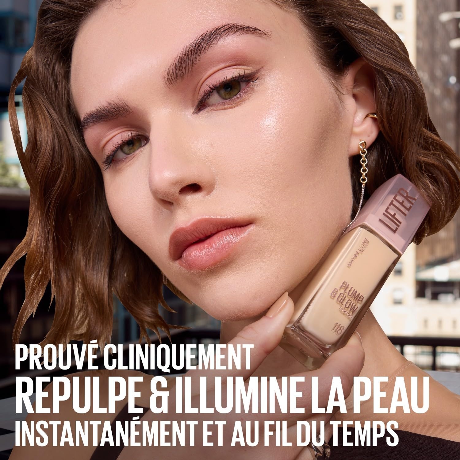 image:imageMaybelline New York Lifter Foundation Flssiges Makeup fr strahlenden Teint mit Hyaluron und Niacinamid polstert auf amp spendet Feuchtigkeit Nr 220 30 mlBraun