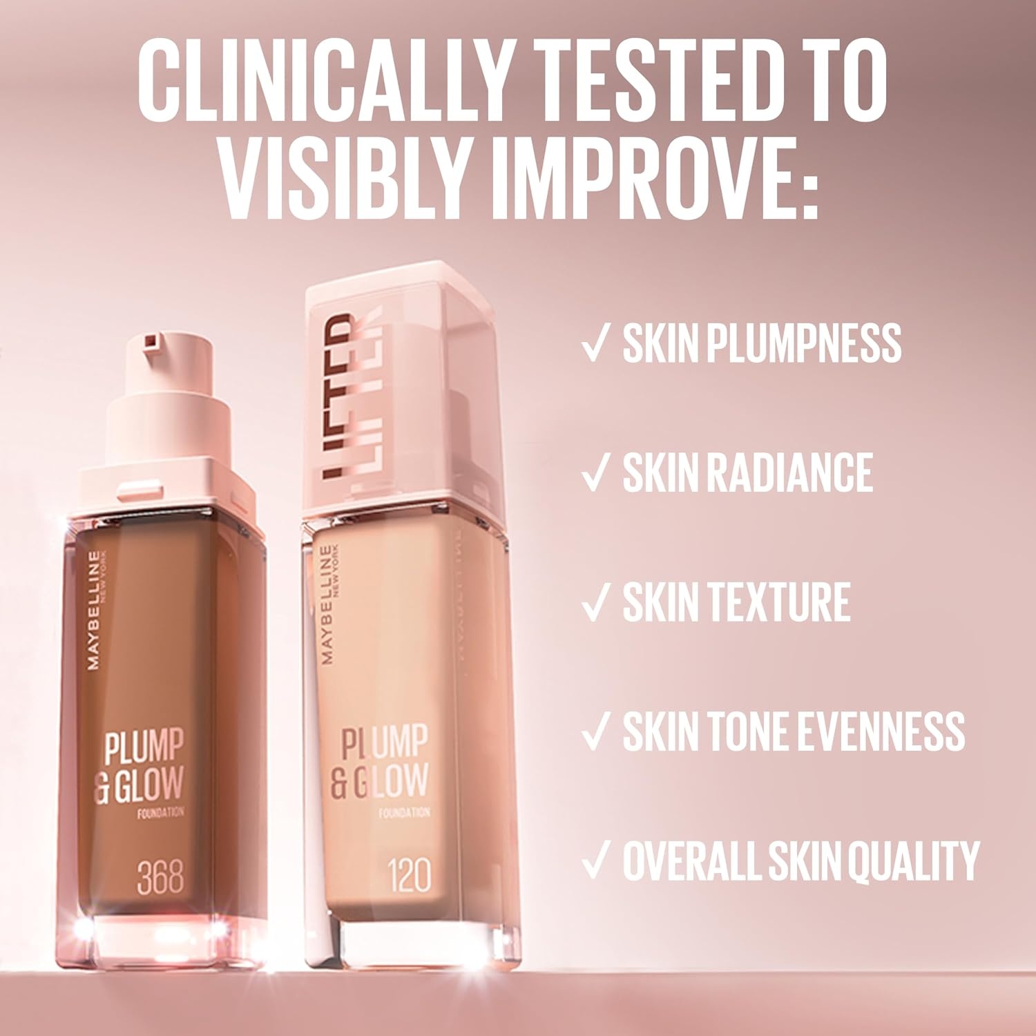 image:imageMaybelline New York Lifter Foundation Flssiges Makeup fr strahlenden Teint mit Hyaluron und Niacinamid polstert auf amp spendet Feuchtigkeit Nr 220 30 ml325